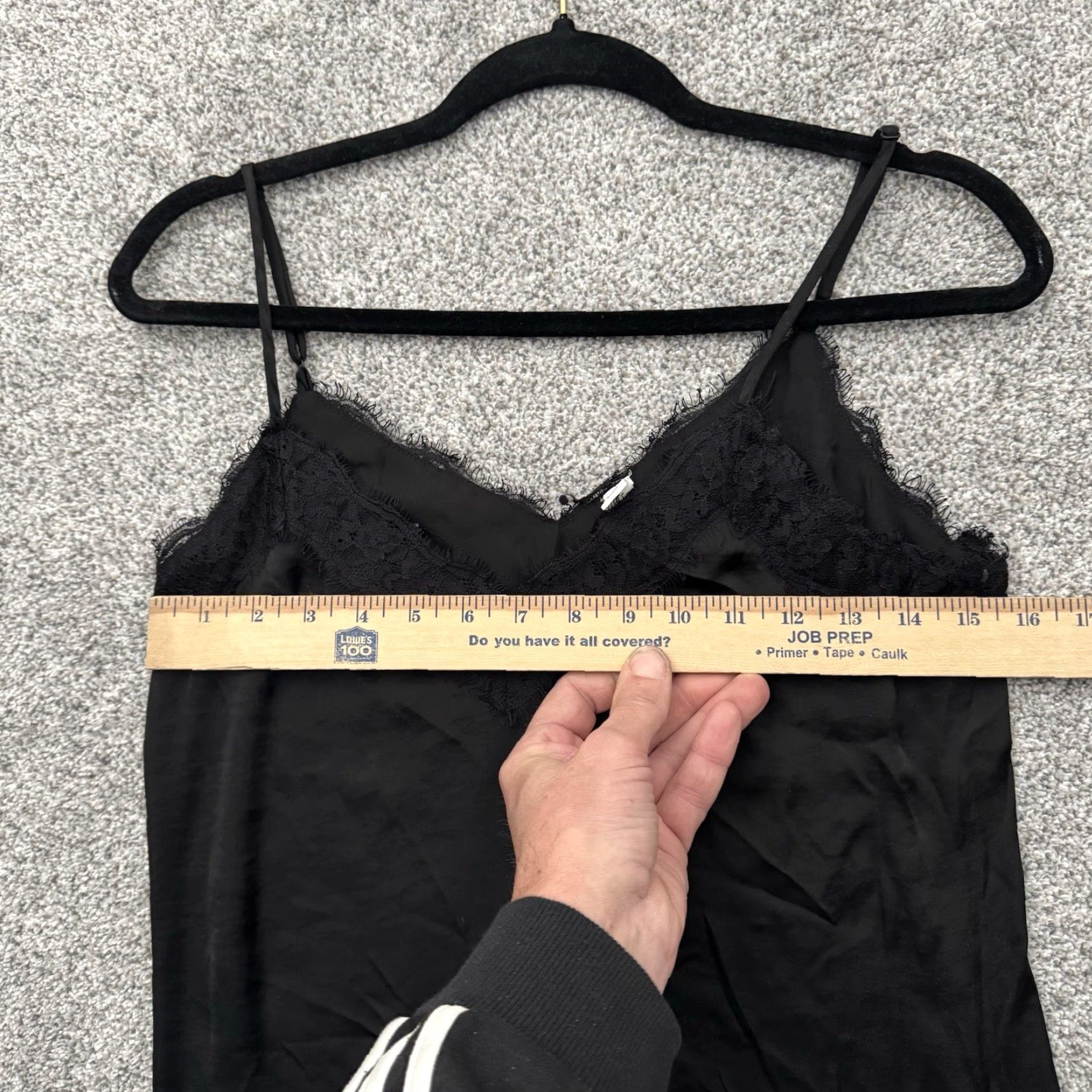 Vintage BP Camisole Top M Tank Women Black Satin Lace Grunge Romantic Goth Coquette Chic Style Camisole - Regular Lightweight Size M / US 6-8 / IT 42-44 - 4 Thumbnail