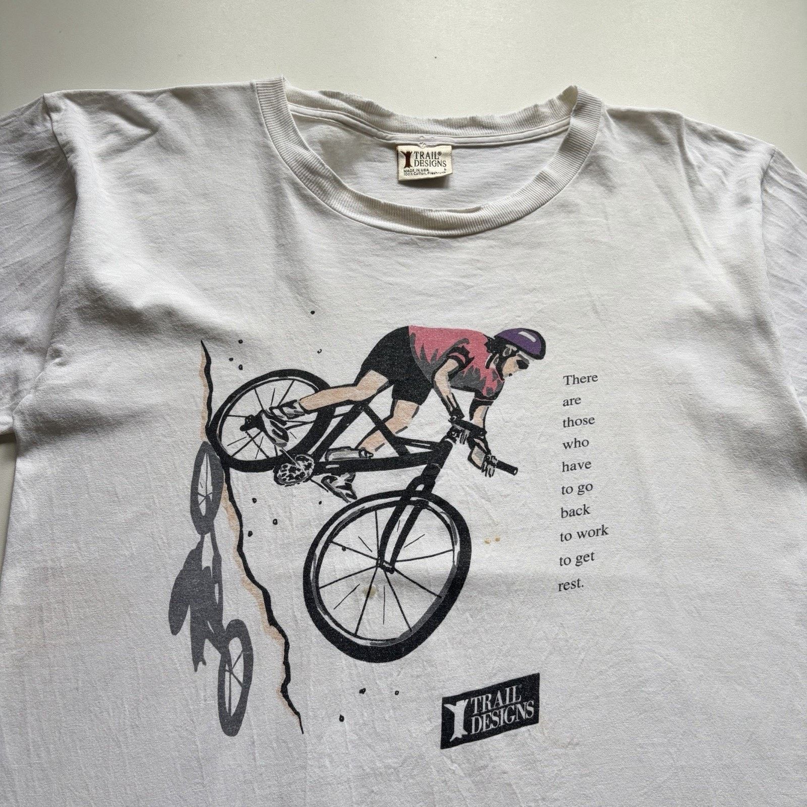 Vintage Vintage Trail Design Mountain Biking T Shirt Large 90s Rare Size US L / EU 52-54 / 3 - 2 Thumbnail