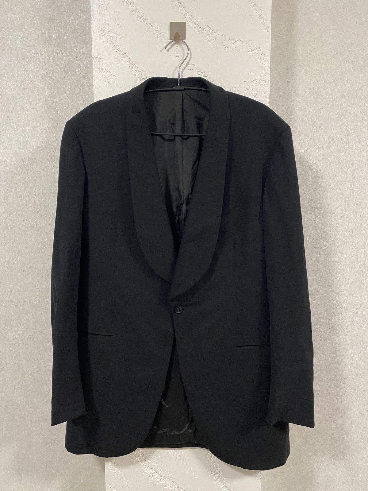Vintage Regent Feinste Handarbeit Black Tuxedo with Shawl Lapel Suit Size 52R - 2 Thumbnail