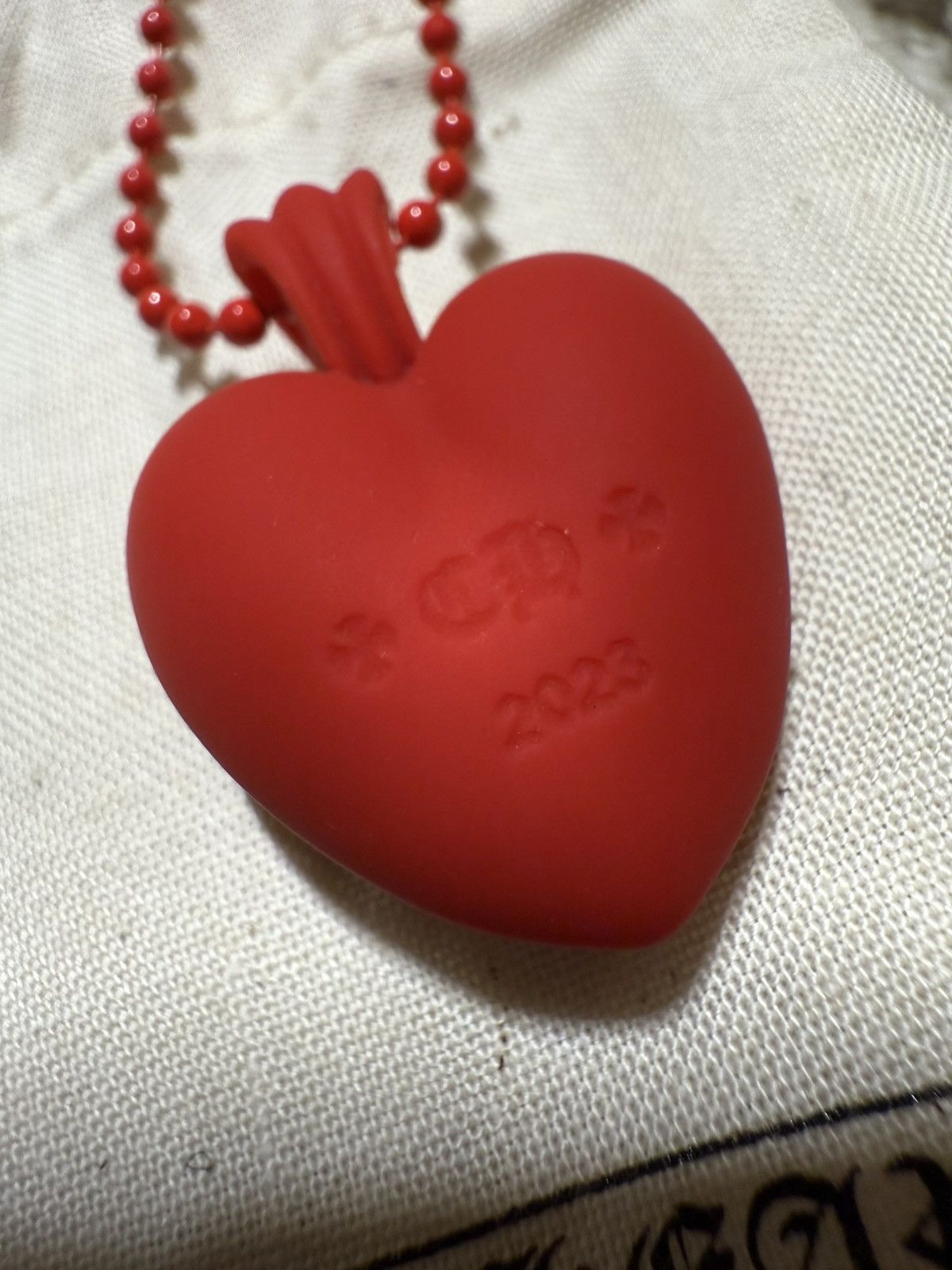 Chrome Hearts Chrome Hearts Silichrome hearts red pendant Size ONE SIZE - 3 Thumbnail