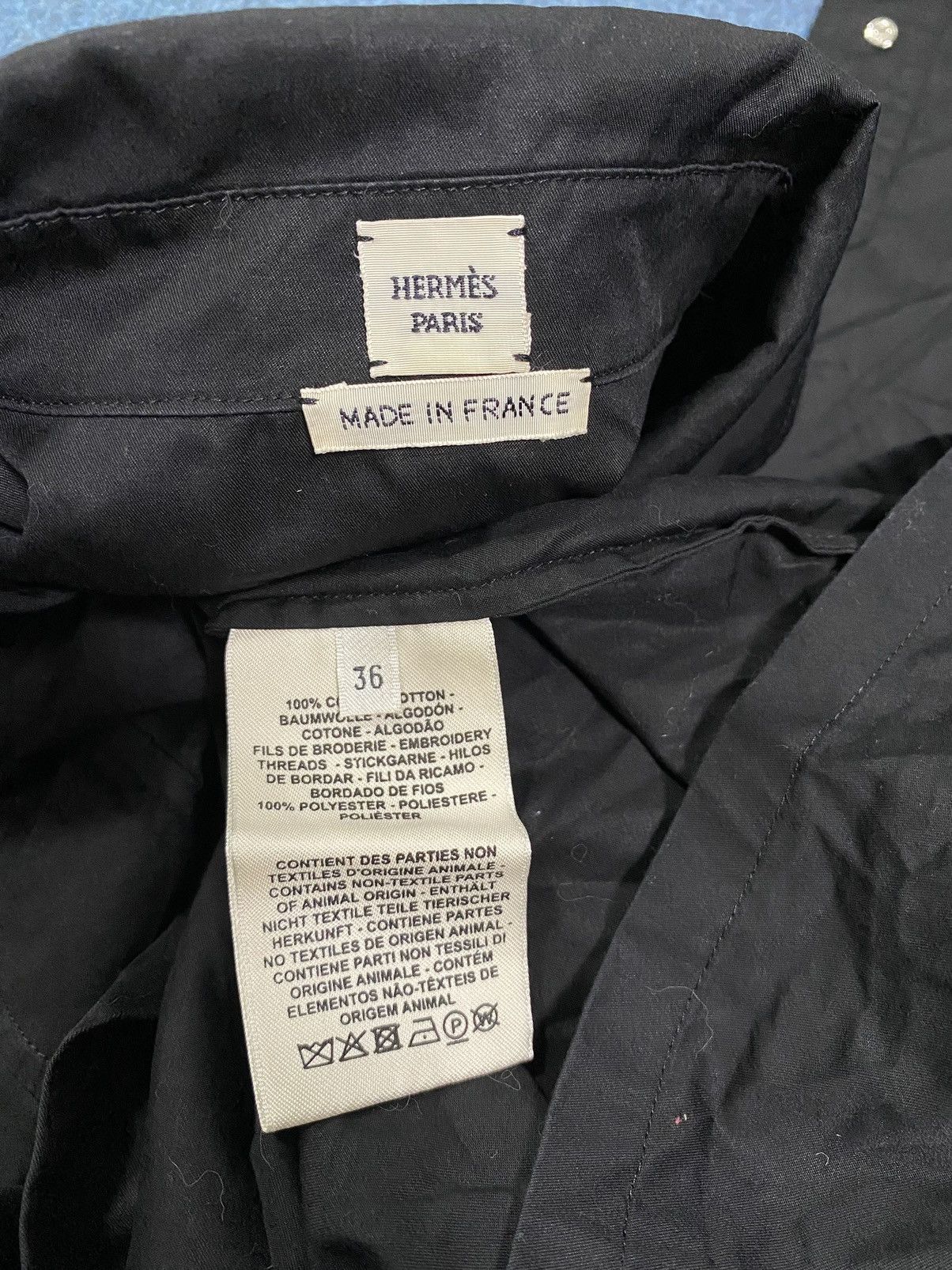 Hermes Hermes x Margiela L/S Button Up Multi Pocket Cotton Shirt Size XS / US 0-2 / IT 36-38 - 8 Thumbnail