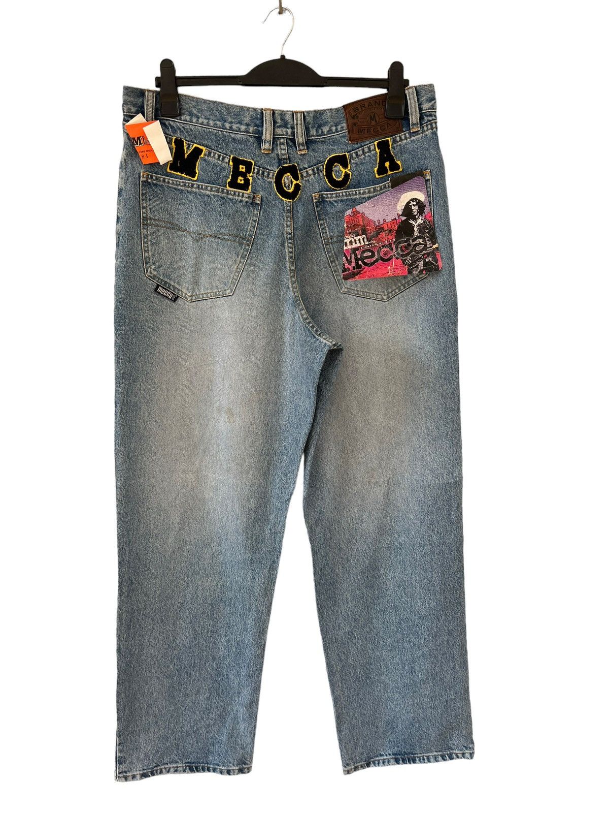JNCO NWT Vintage 90s Mecca Usa Light Blue Denim Baggy Jeans Size US 36 / EU 52 - 14 Thumbnail