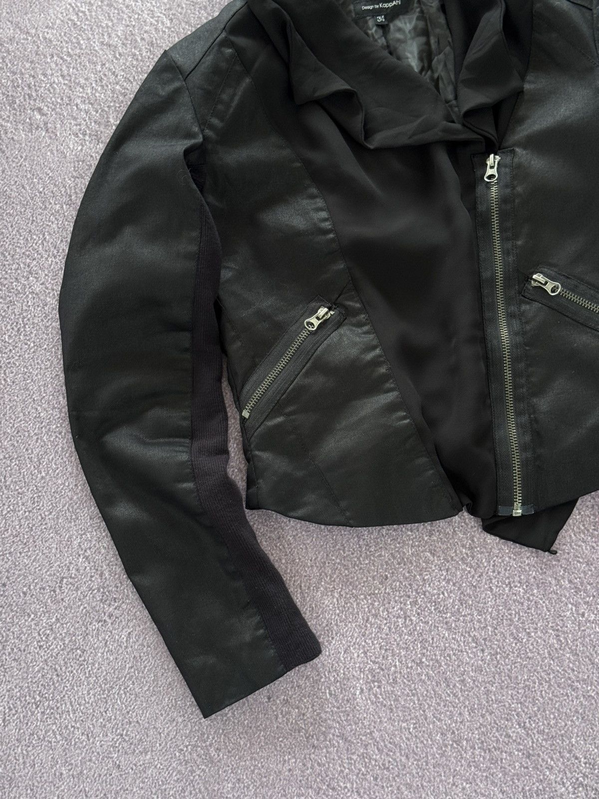 Japanese Brand Vintage Avant Garde Black Gothic Biker Jacket Size XXS / US 00 / IT 34 - 7 Thumbnail