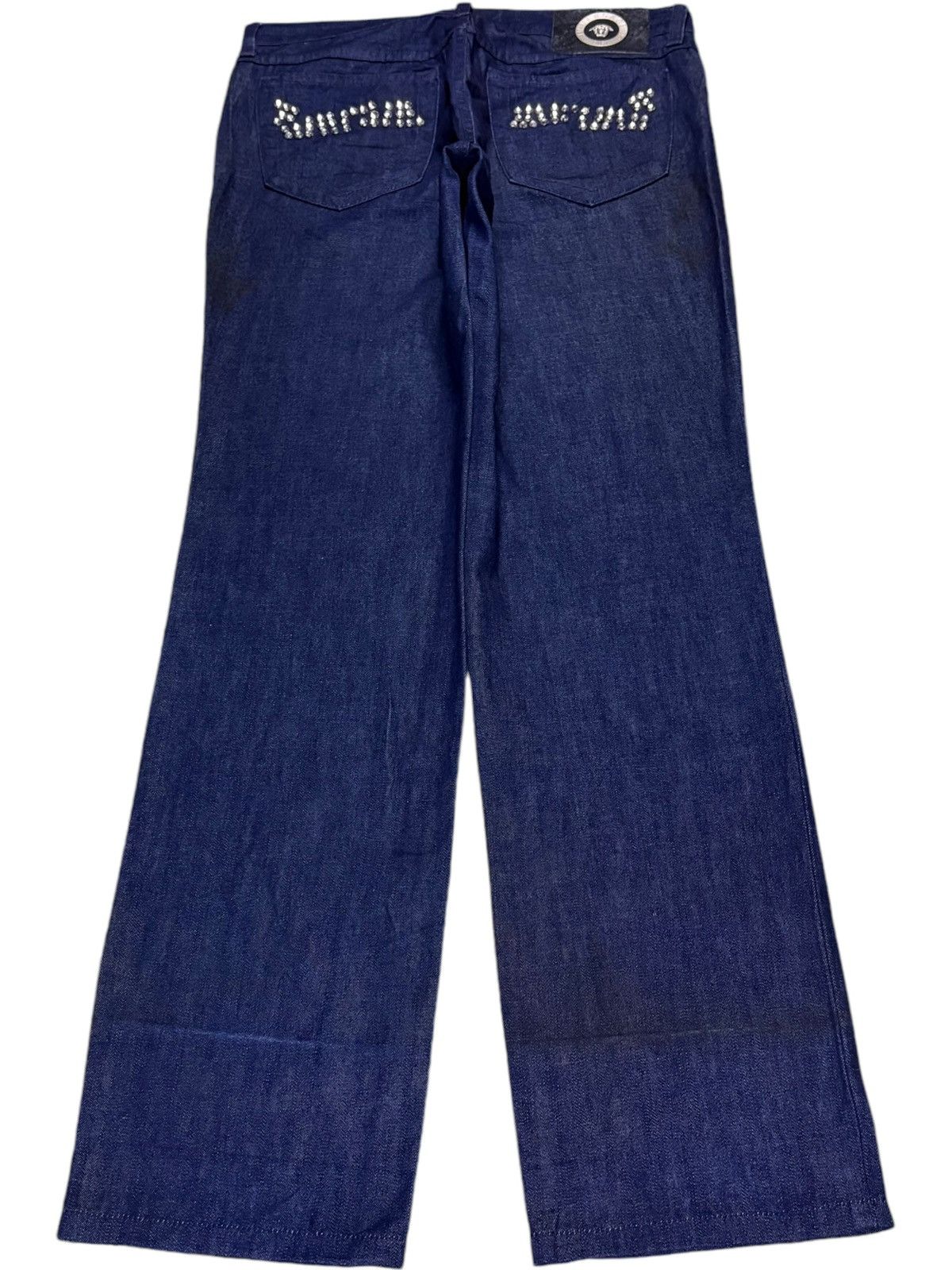 Versace Vintage Versace Medusa Signature Dark Blue Wash Jeans Size 31" - 2 Thumbnail