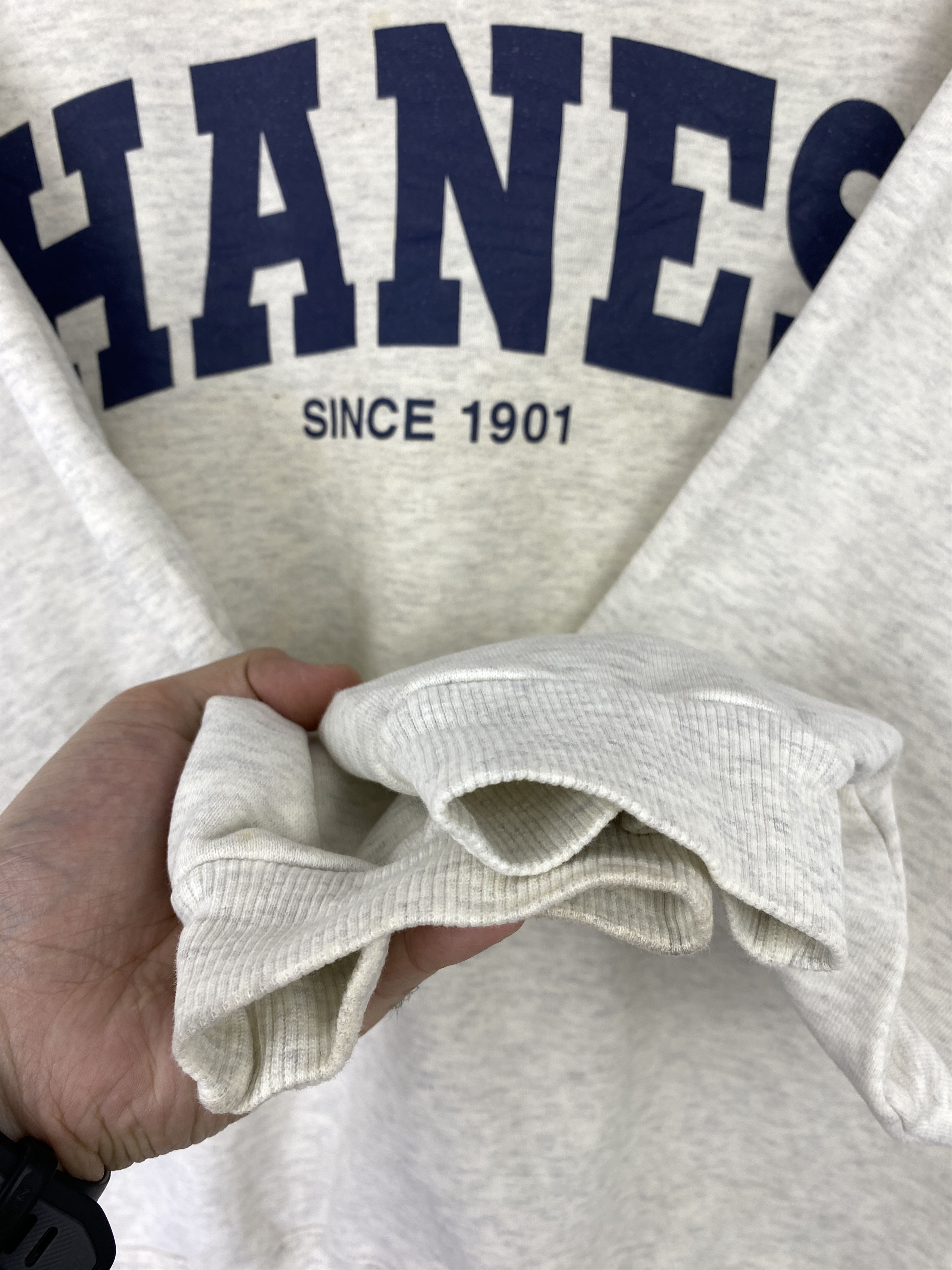 Hanes Vintage 90s Hanes Spell Out Crewneck Sweatshirt SH0479 Size US L / EU 52-54 / 3 - 8 Thumbnail