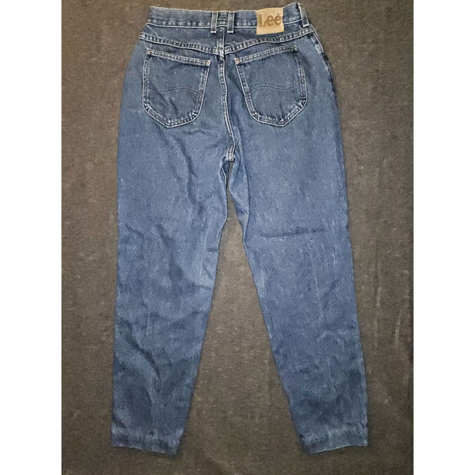 Lee VINTAGE Lee Jeans Tapered Womens 10 Medium High Rise Blue Denim 90s Preppy Womens Size 32" / US 10 / IT 46 - 7 Thumbnail