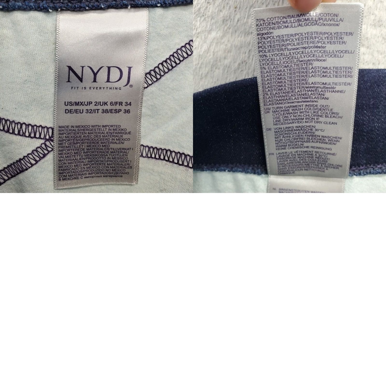 NYDJ NYDJ Ankle Pants Women’s 2 Blue Cotton Comfort Waist Flat Front Pull On Size 26" / US 2 / IT 38 - 8 Thumbnail