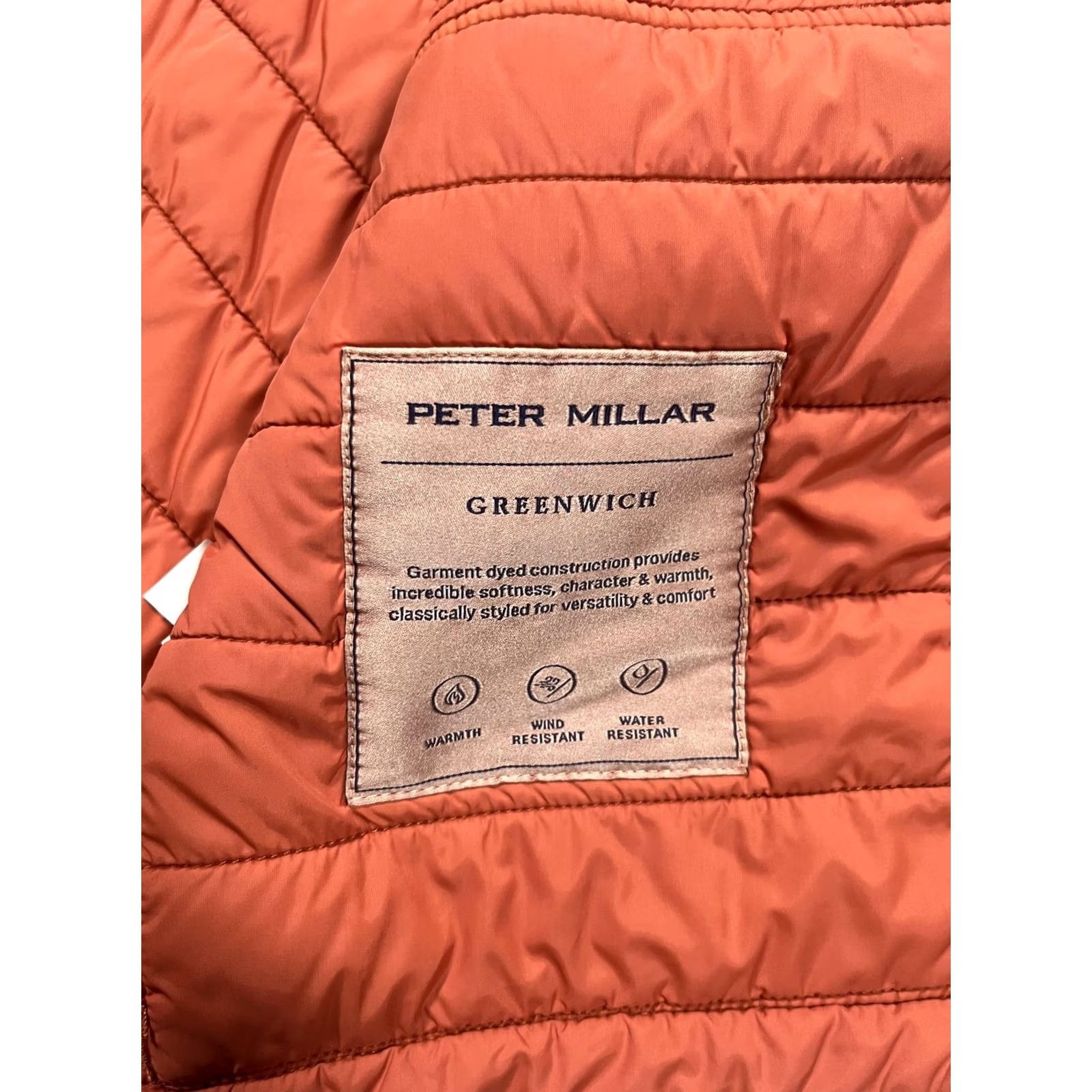 Peter Millar Peter Millar Vest Mens 2XL Orange Quilted Water Resistant Outdoor Greenwich Warm Size US XXL / EU 58 / 5 - 4 Thumbnail