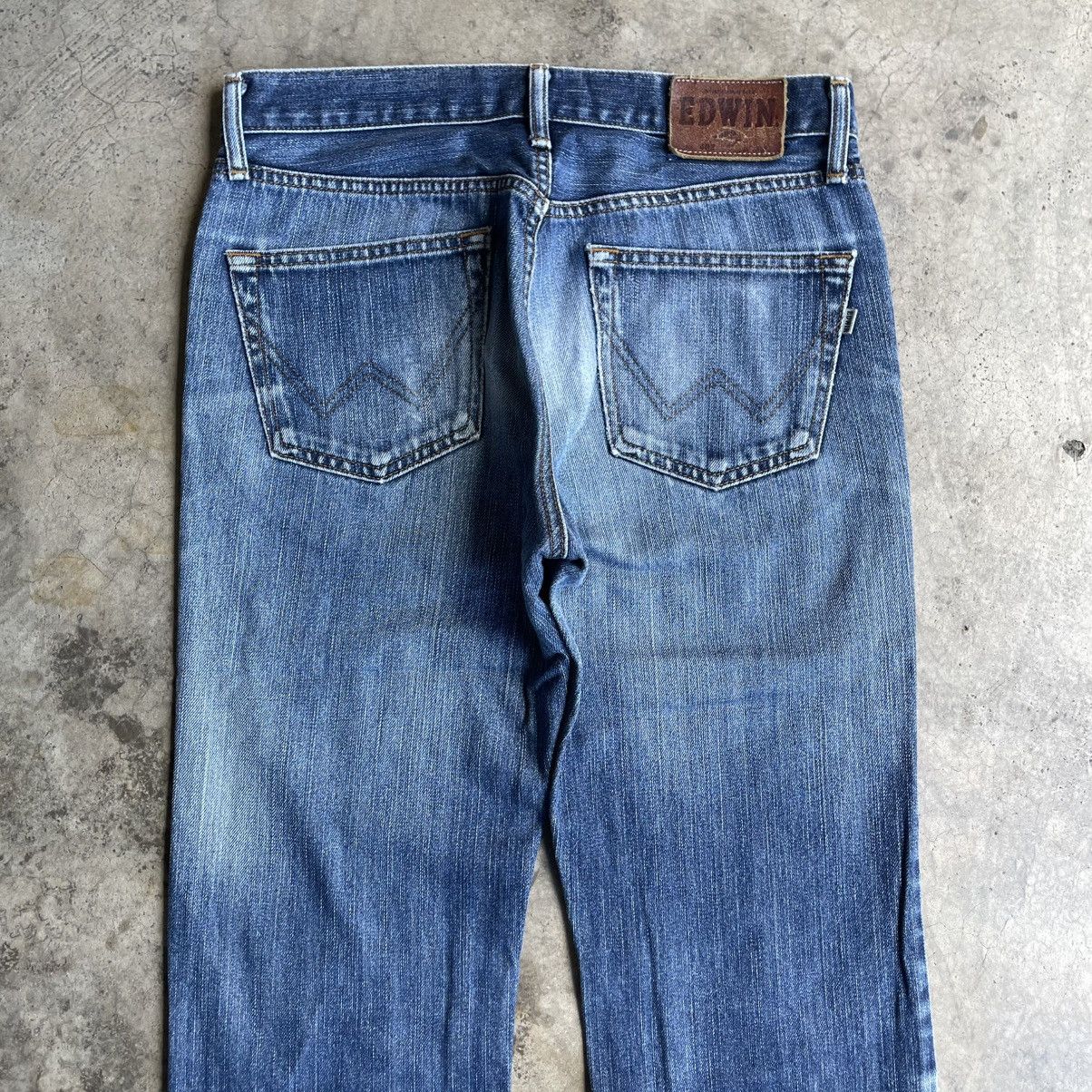 Edwin 🔥Vintage Edwin 402 Stoned Washed Ripped Distress Denim Jeans Size US 31 - 5 Thumbnail