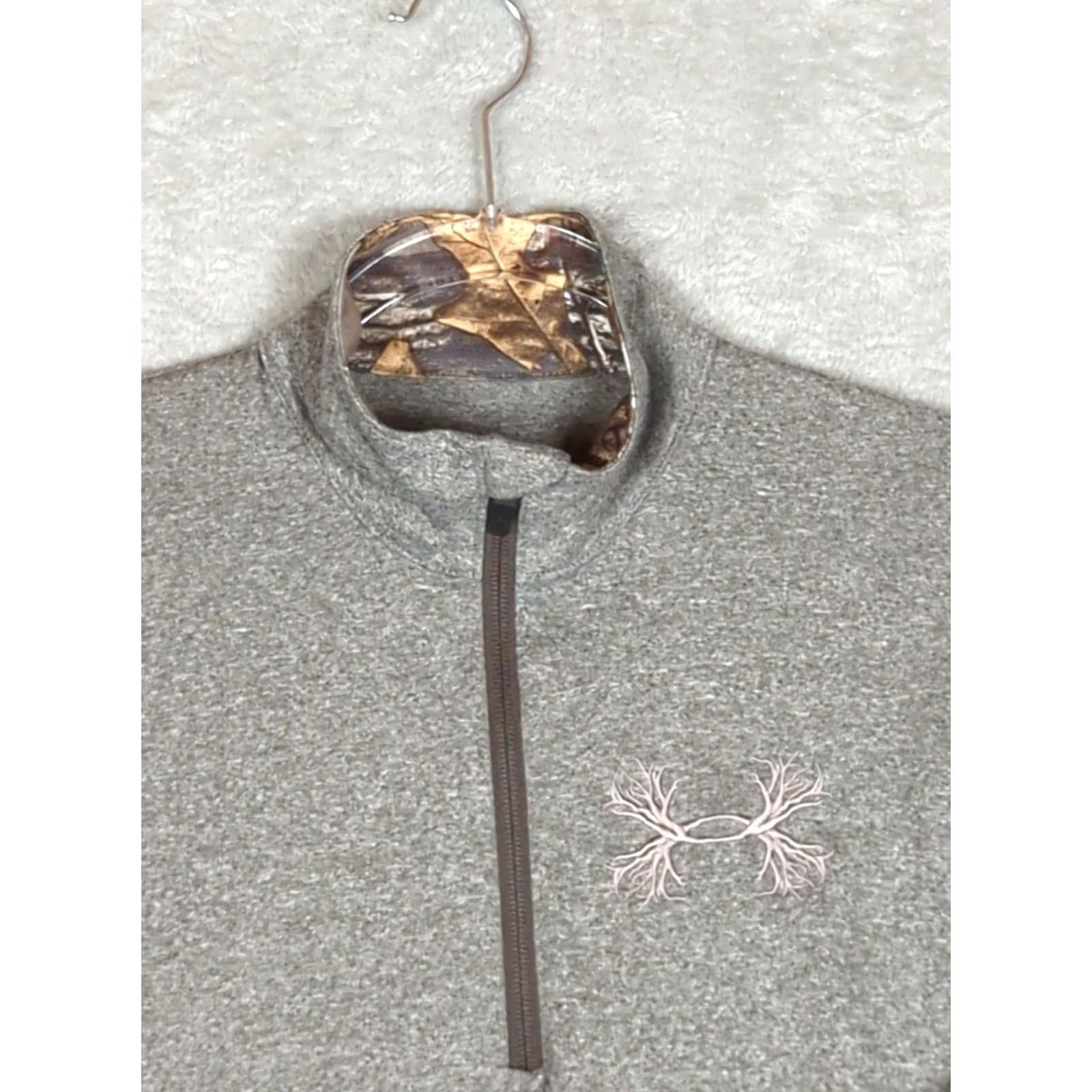 Under Armour Under Armour x Real Tree HeatGear Quarter Zip Long Sleeve Mens S hiking Brown Embroidered 1/4 Zip Breathable Regular Fit Outdoor Activewear Shirts Size US S / EU 44-46 / 1 - 3 Thumbnail