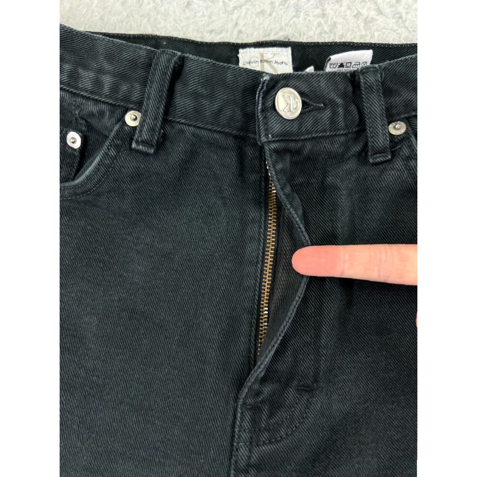 Talbots Calvin Klein Jeans Womens Regular Straight 6 Black Denim Cotton 26x31 Vintage Talbots Size 28" / US 6 / IT 42 - 5 Thumbnail