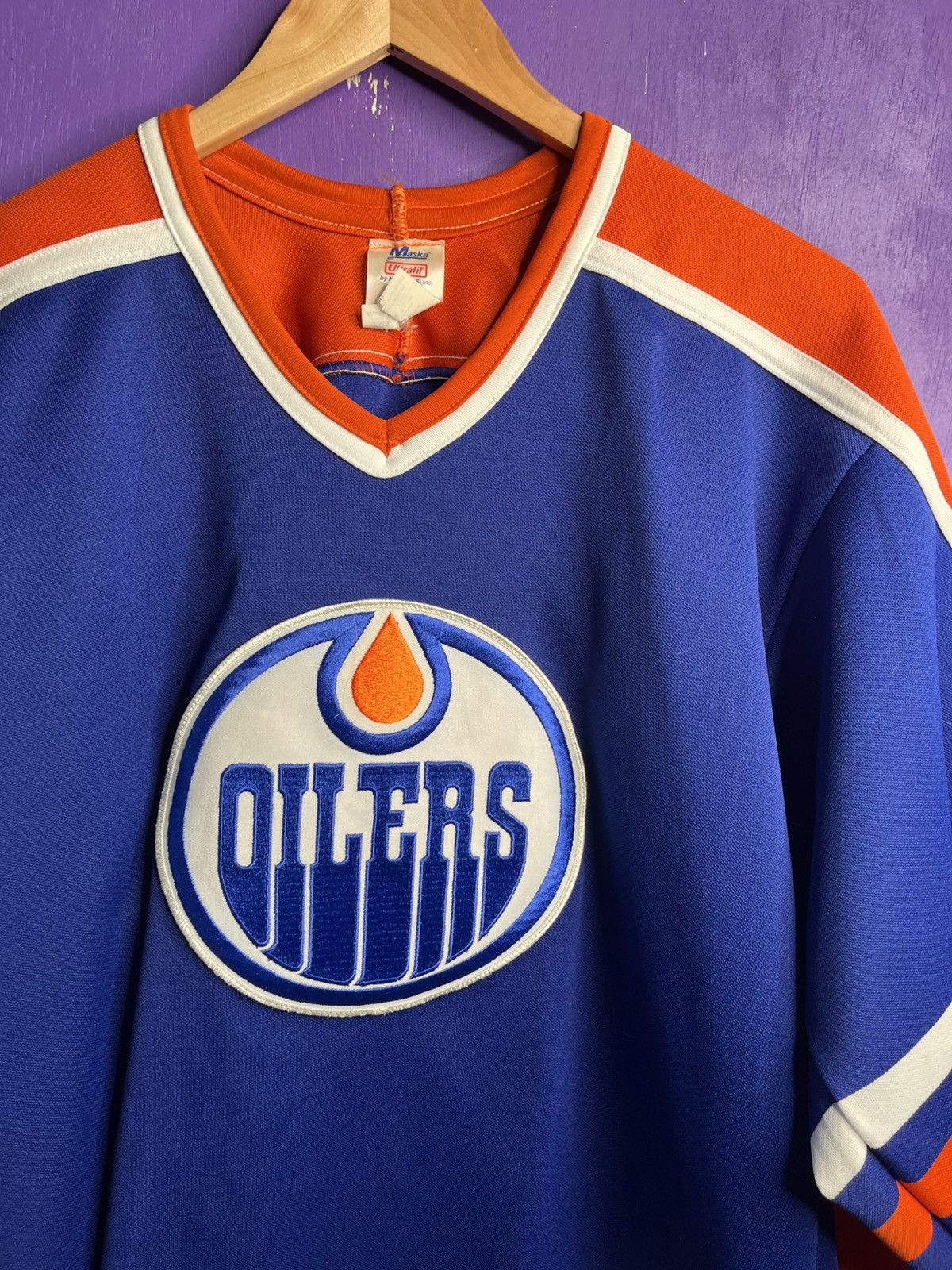 Ccm × NHL × Vintage Vintage 90s Edmonton oilers patch logo jersey Size US M / EU 48-50 / 2 - 3 Thumbnail