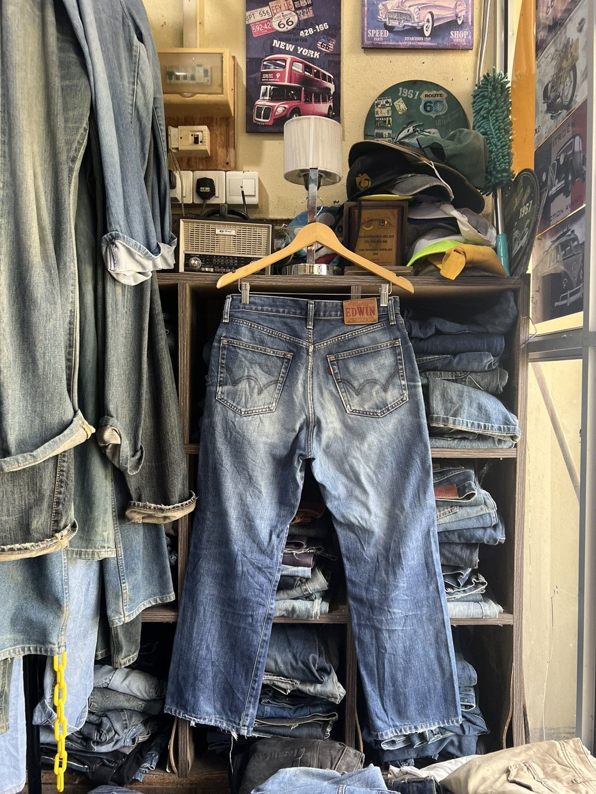 Edwin 🔥Vintage Edwin 503 Regular Distressed Denim Size US 31 - 3 Thumbnail