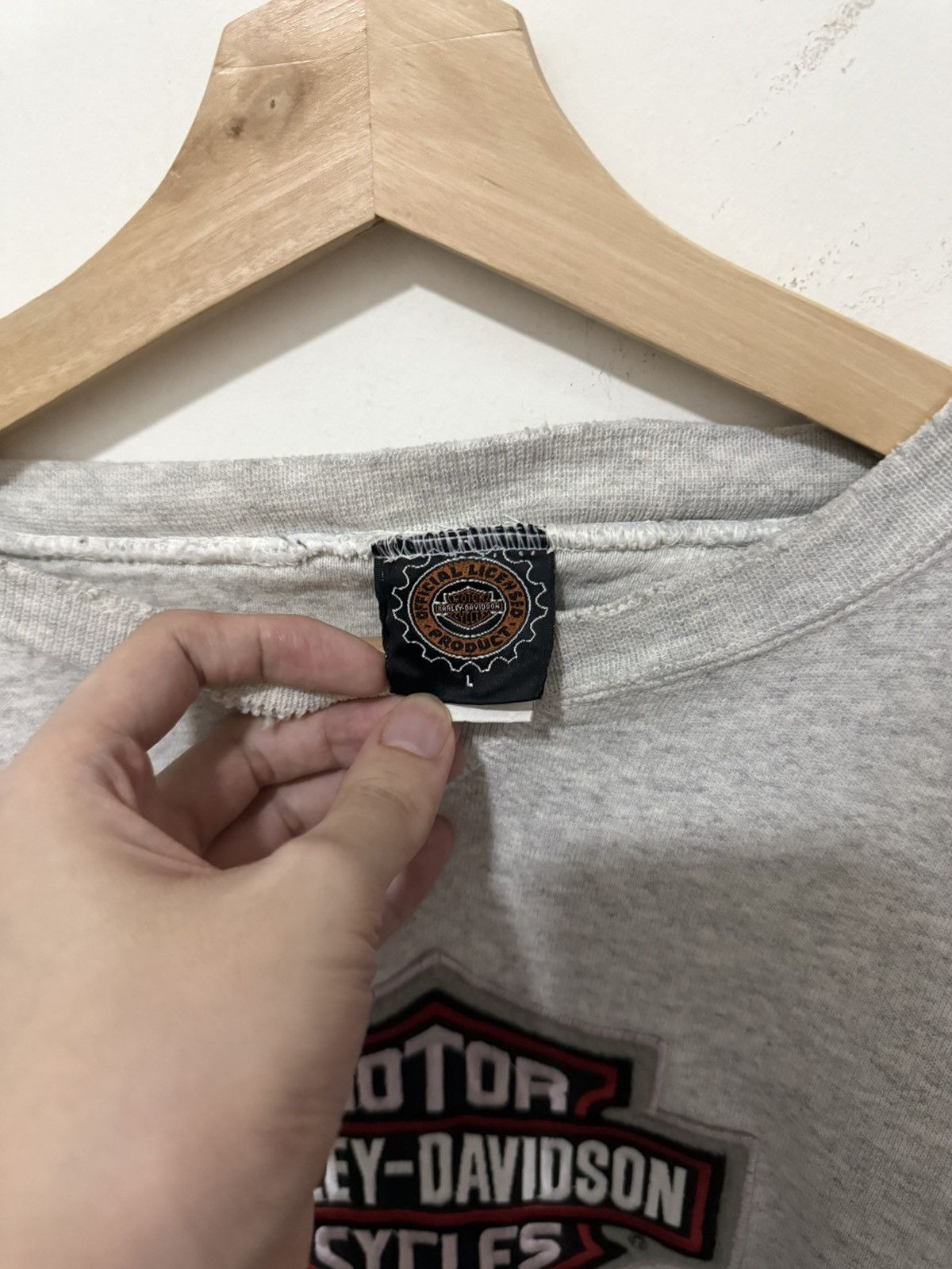 Harley Davidson Vintage 90s Distressed Harley Davidson Chunky Sweatshirt Size US XL / EU 56 / 4 - 5 Thumbnail