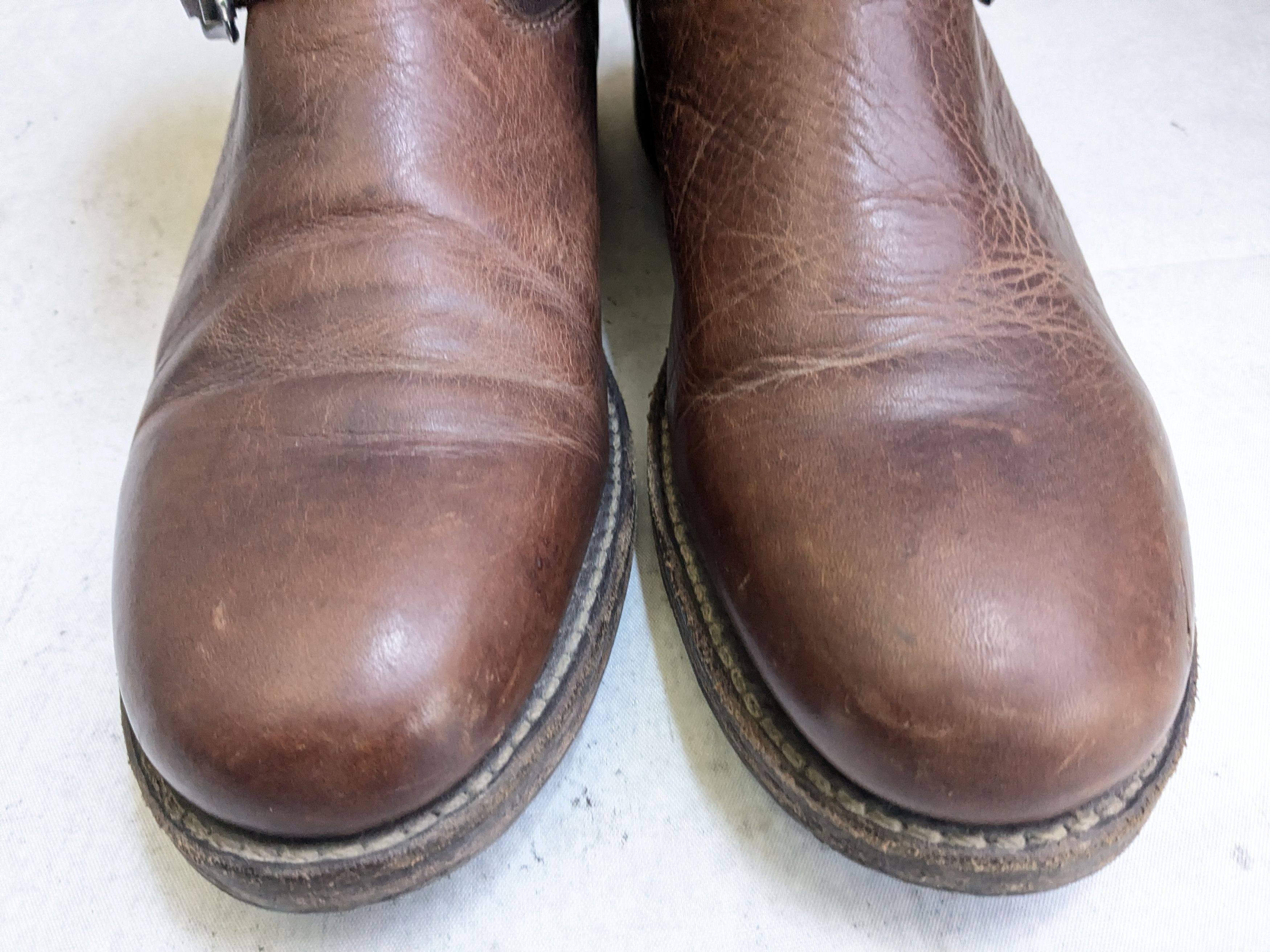 Frye Frye Engineer Boots Brown 10 M Leather Buckle Size US 10 / EU 43 - 3 Thumbnail