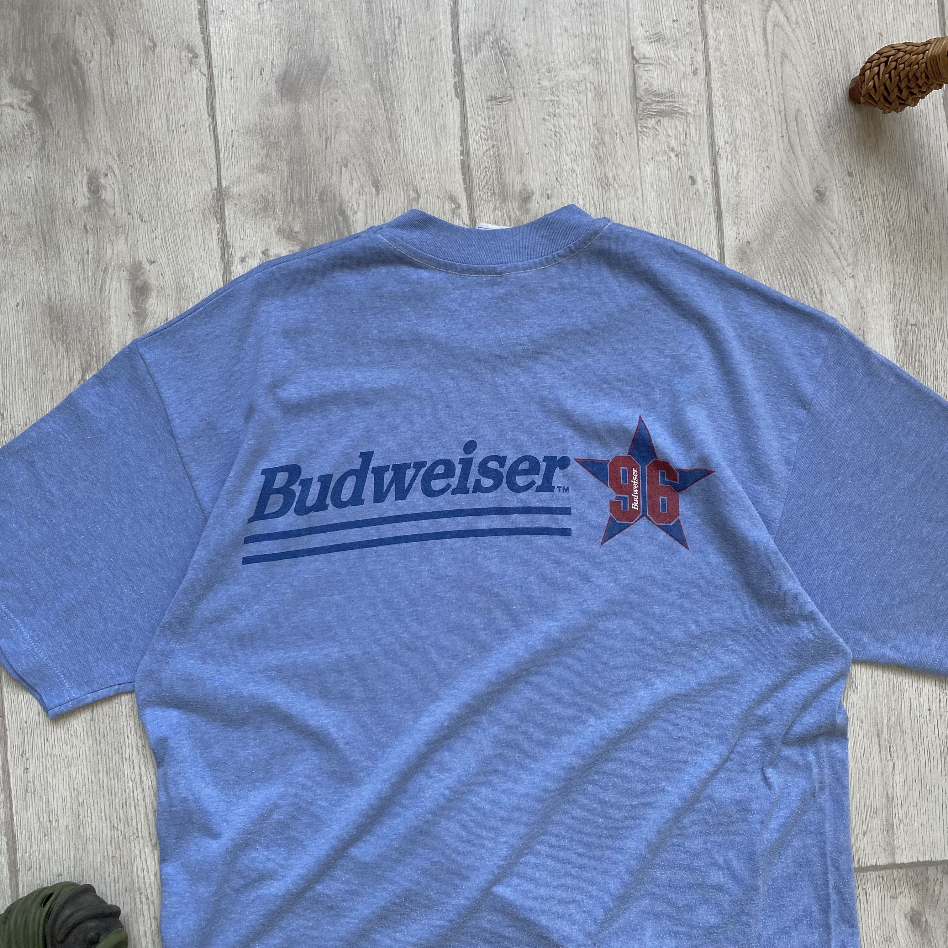 Budweiser 🍻 Vintage 1996 Budweiser beer promo tee y2k Size US L / EU 52-54 / 3 - 10 Thumbnail