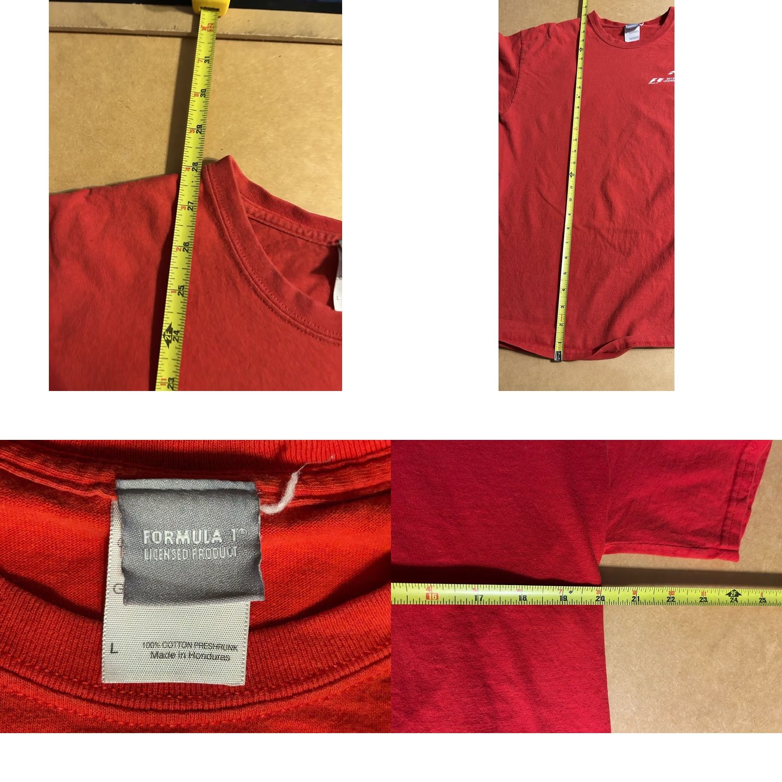 Gildan Formula 1 United States Grand Prix 2013 Shirt Men L Red Double-Sided Texas Gildan Size US L / EU 52-54 / 3 - 10 Thumbnail