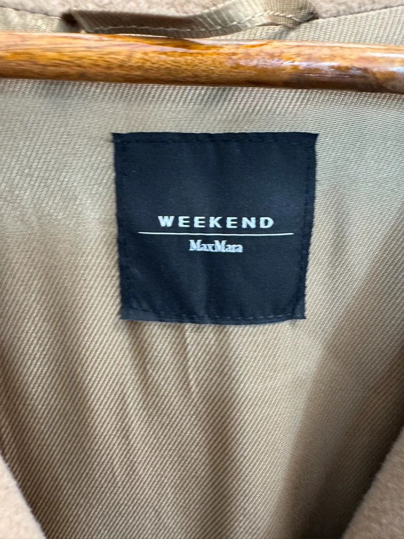 Max Mara Max Mara Solid Wool Midi Coat Camel Size S / US 4 / IT 40 - 4 Thumbnail