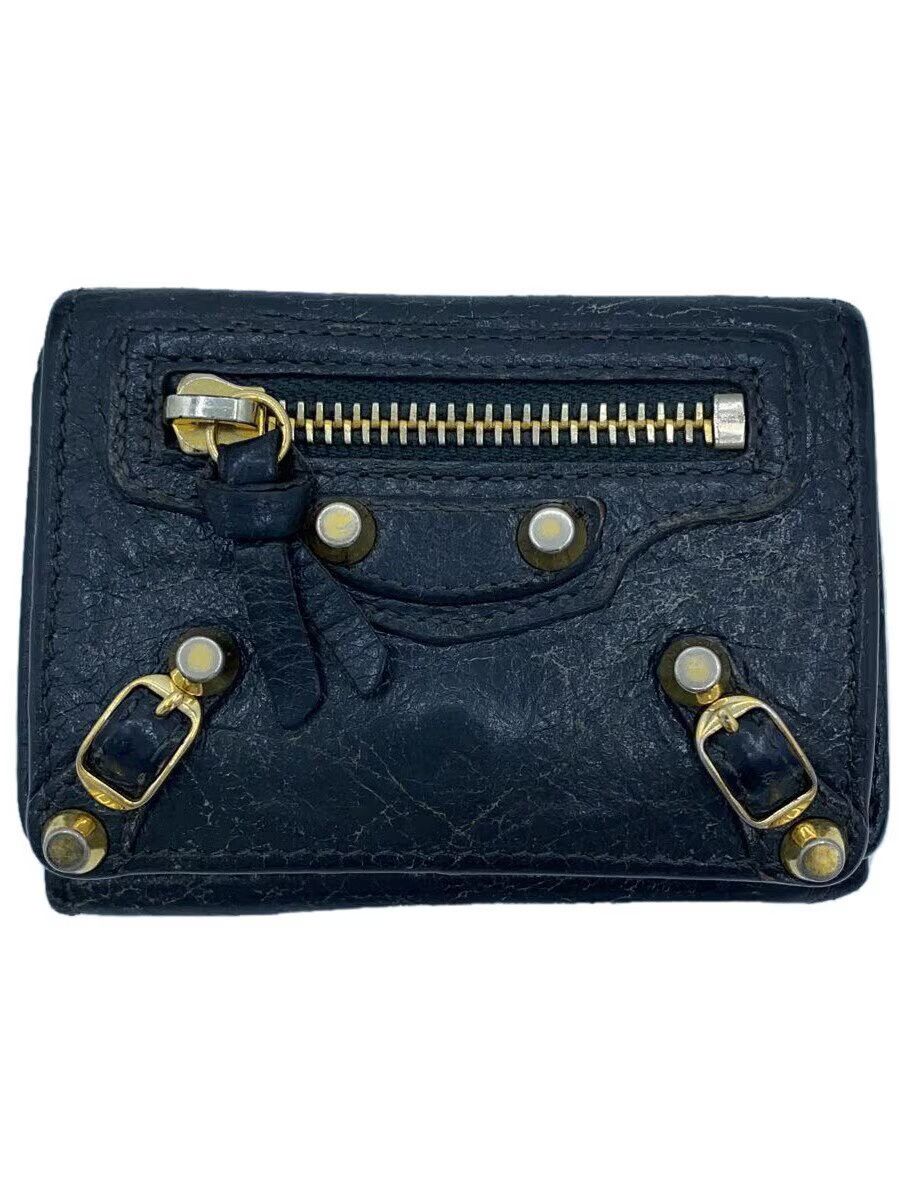 Balenciaga Balenciaga Classic Leather Tri-Fold Wallet Gray Size ONE SIZE - 1 Thumbnail