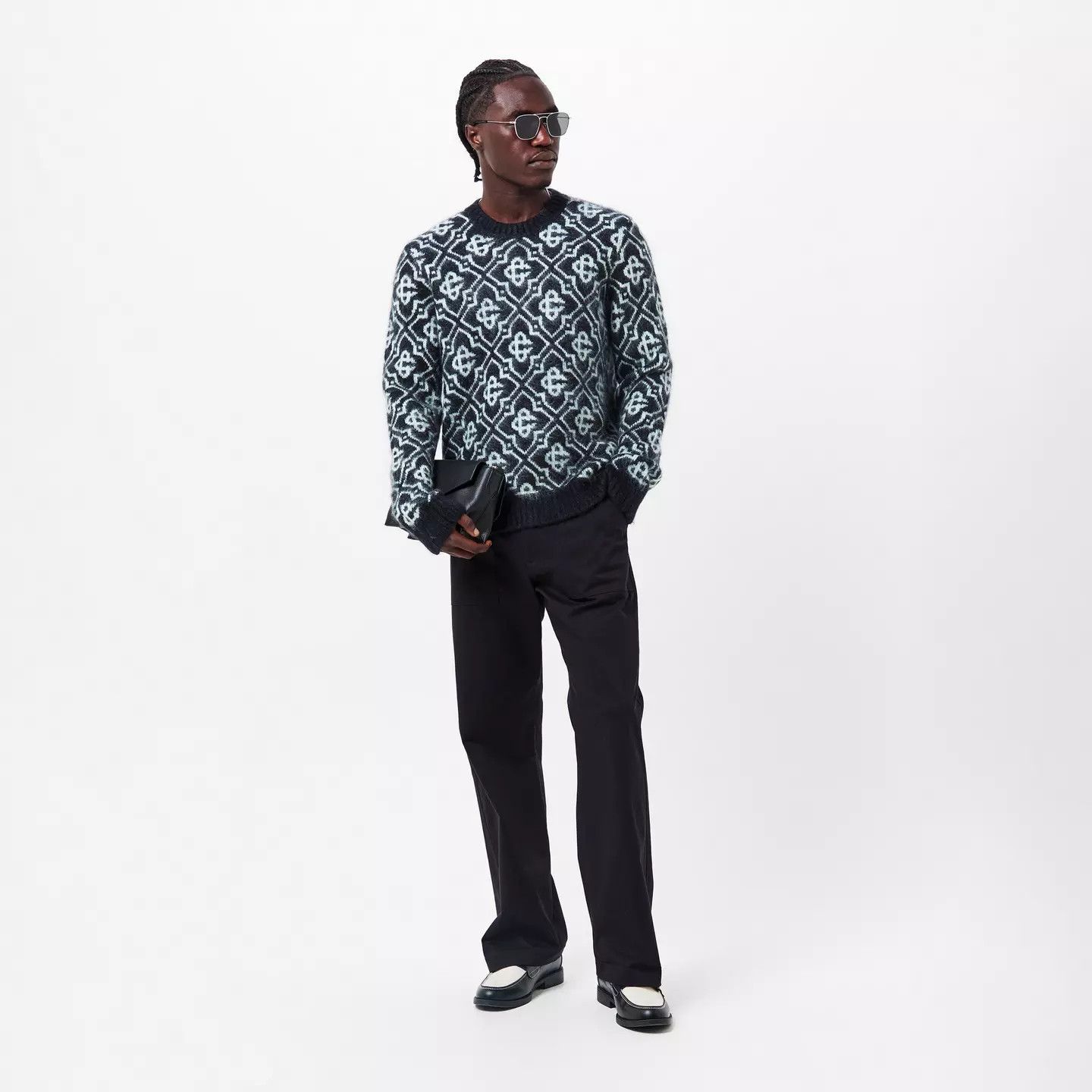 Casablanca o1g2r1mq0426 Mono Mohair Crew Neck Jumper in Multicolor Size US L / EU 52-54 / 3 - 6 Thumbnail