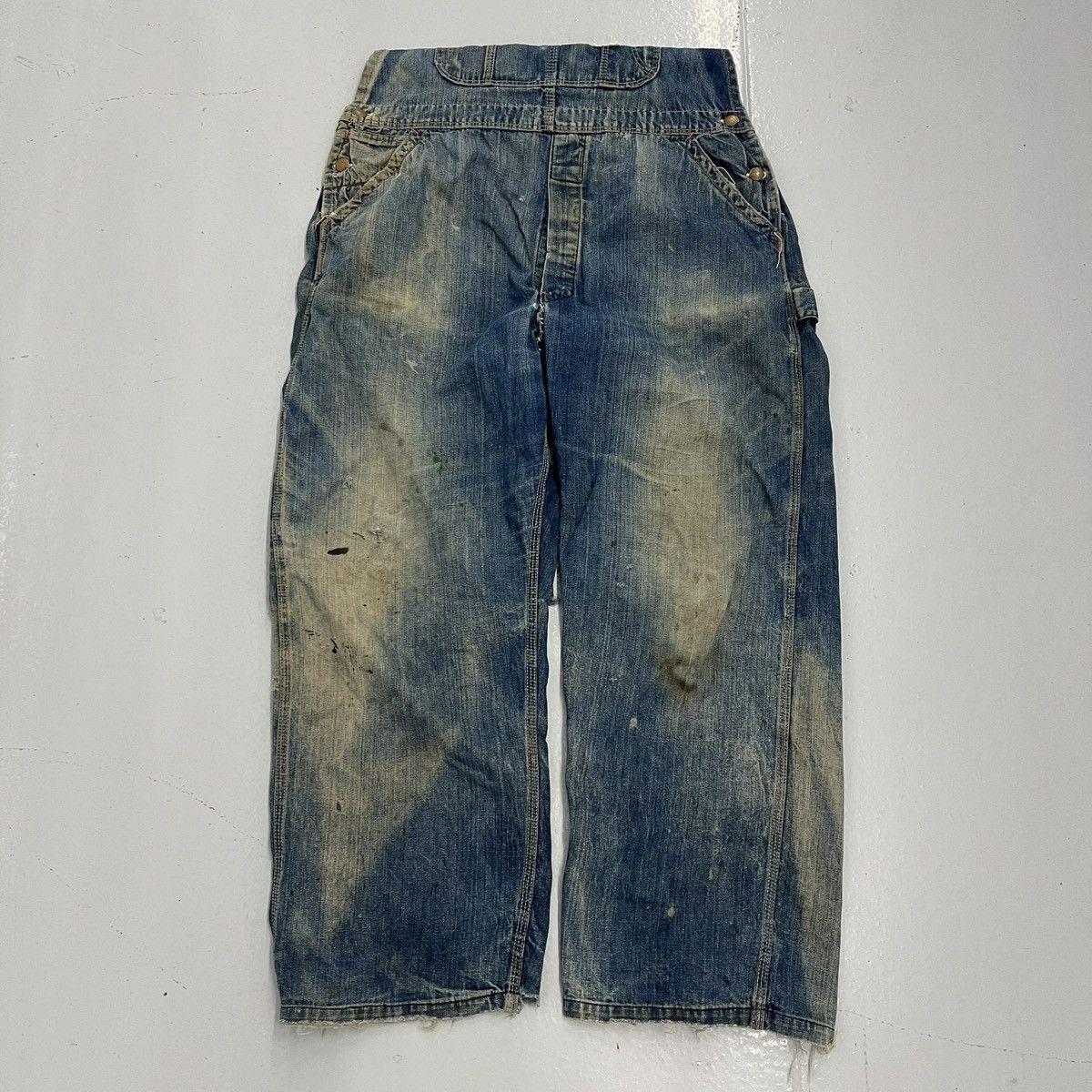 Other Vintage 50s Red Camel Denim Workwear Overalls 38x29 Size US 38 / EU 54 - 3 Thumbnail