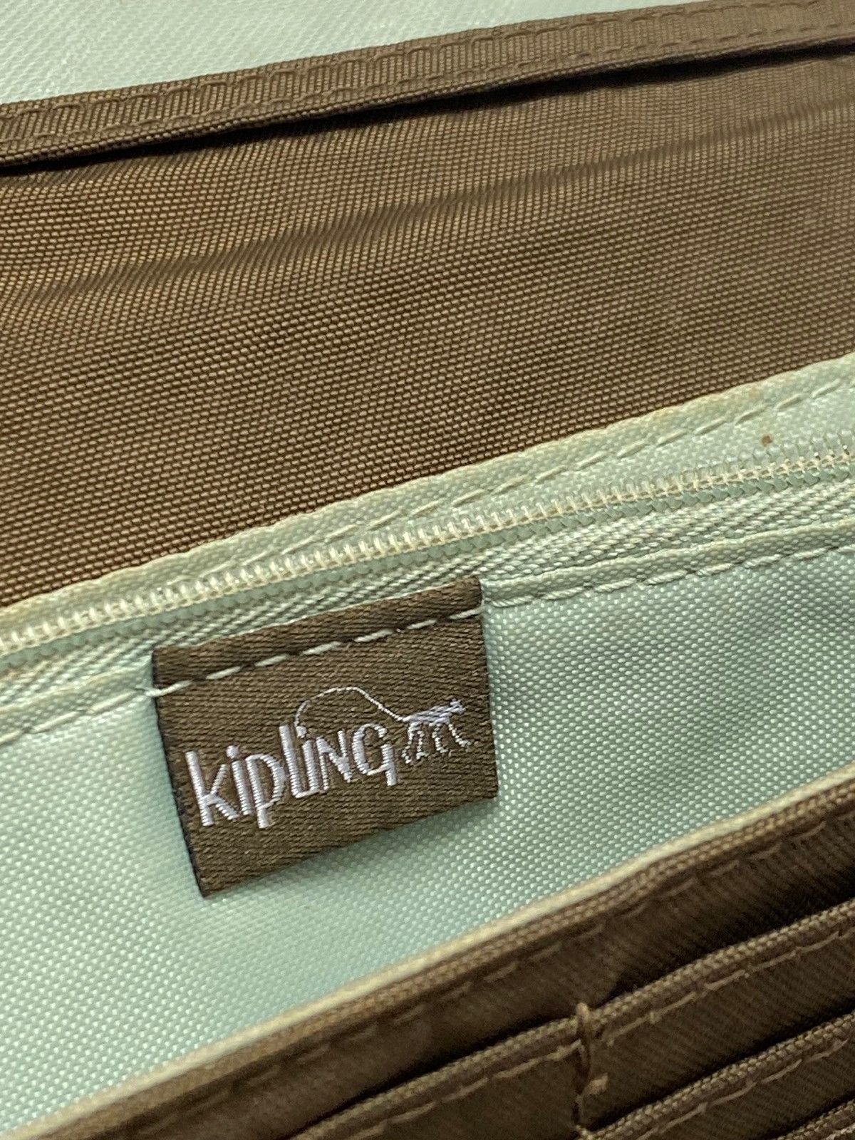Other Vintage KIPLING Nylon Brown Rubber Logo Purse Wallet Size ONE SIZE - 6 Thumbnail