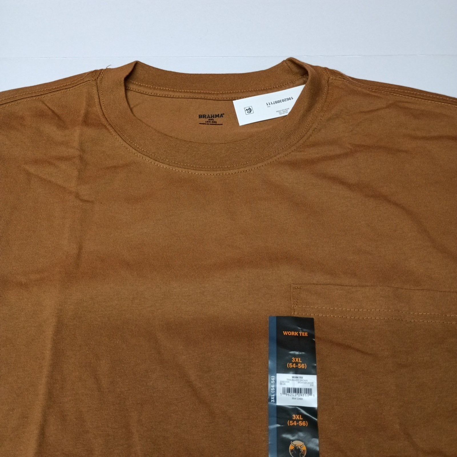 Other 3 Brahma T-Shirt 3XL 54-56 Gray, White, Brown Pocket Tee Size US XXL / EU 58 / 5 - 3 Thumbnail