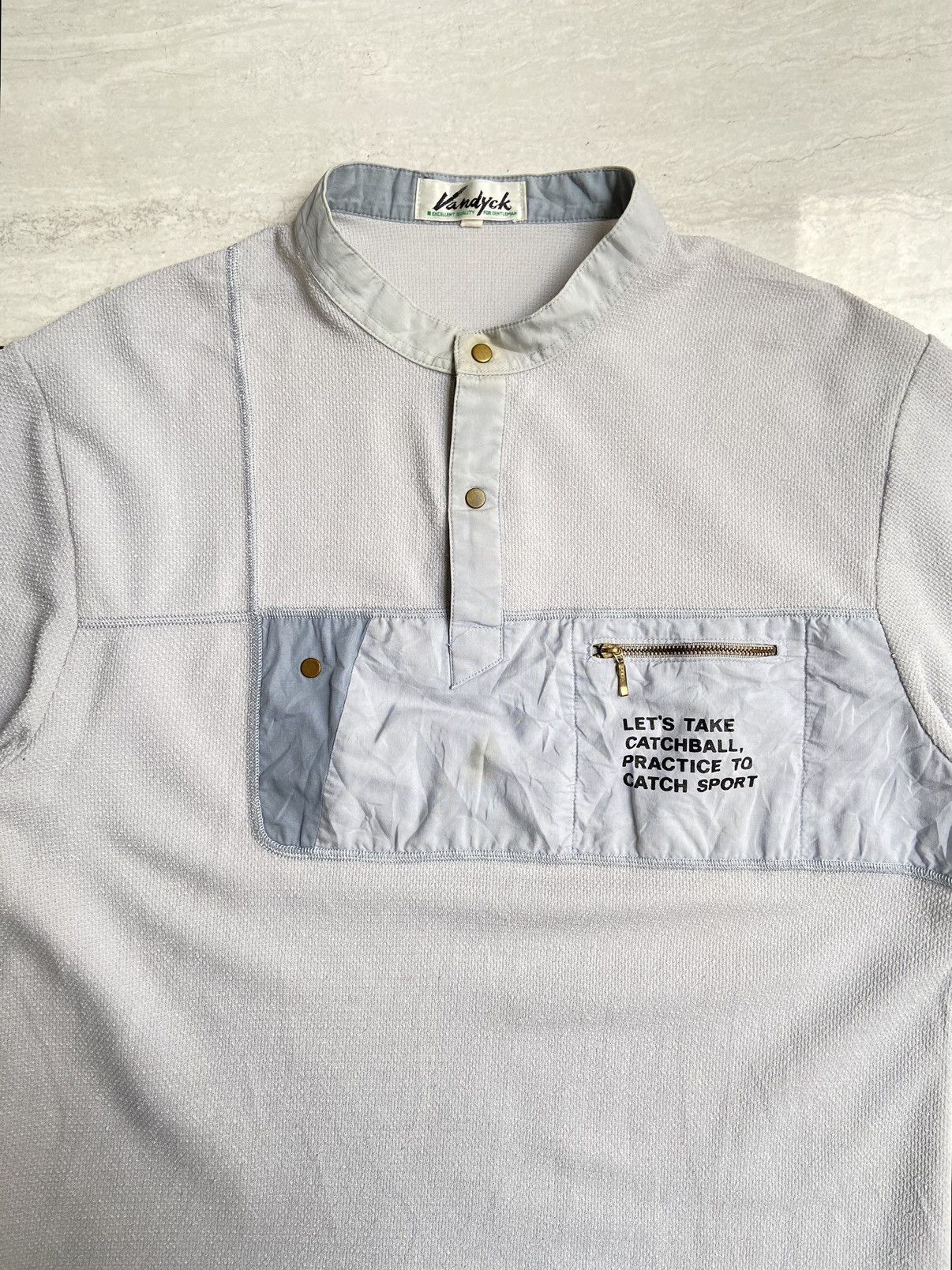 Designer × Japanese Brand VANDYCK Pocket Knit T-Shirt Size US S / EU 44-46 / 1 - 8 Thumbnail