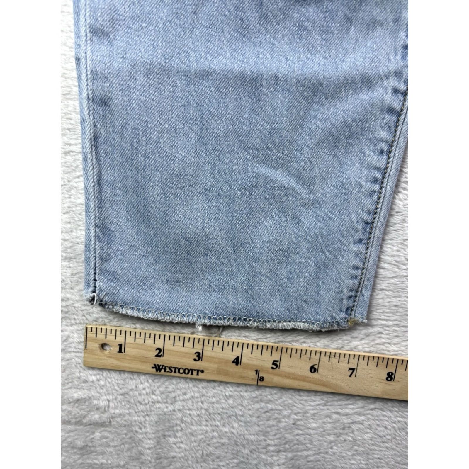Denime Hammer Jeans Women's High-Rise 15 Light Wash Denim 27in Inseam 5-Pocket Blue Cotton Blend 80s Vintage Style Regular Fit Jeans Size 36" / US 14 / IT 50 - 5 Thumbnail