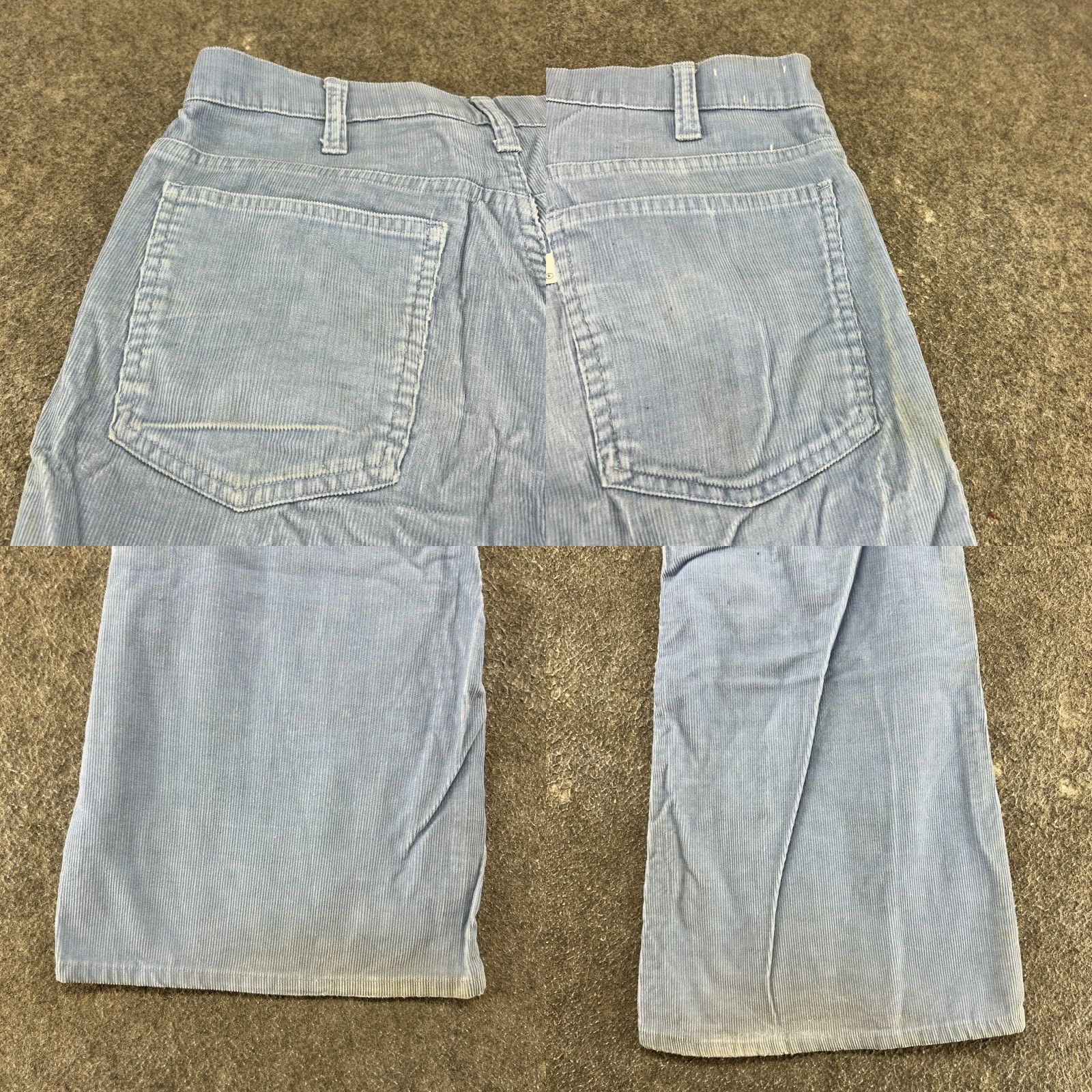 Levi's VINTAGE Levi's Bell Bottom Pants Mens 33x34 Blue Corduroy Bootcut 90s Dis Size US 33 - 9 Thumbnail