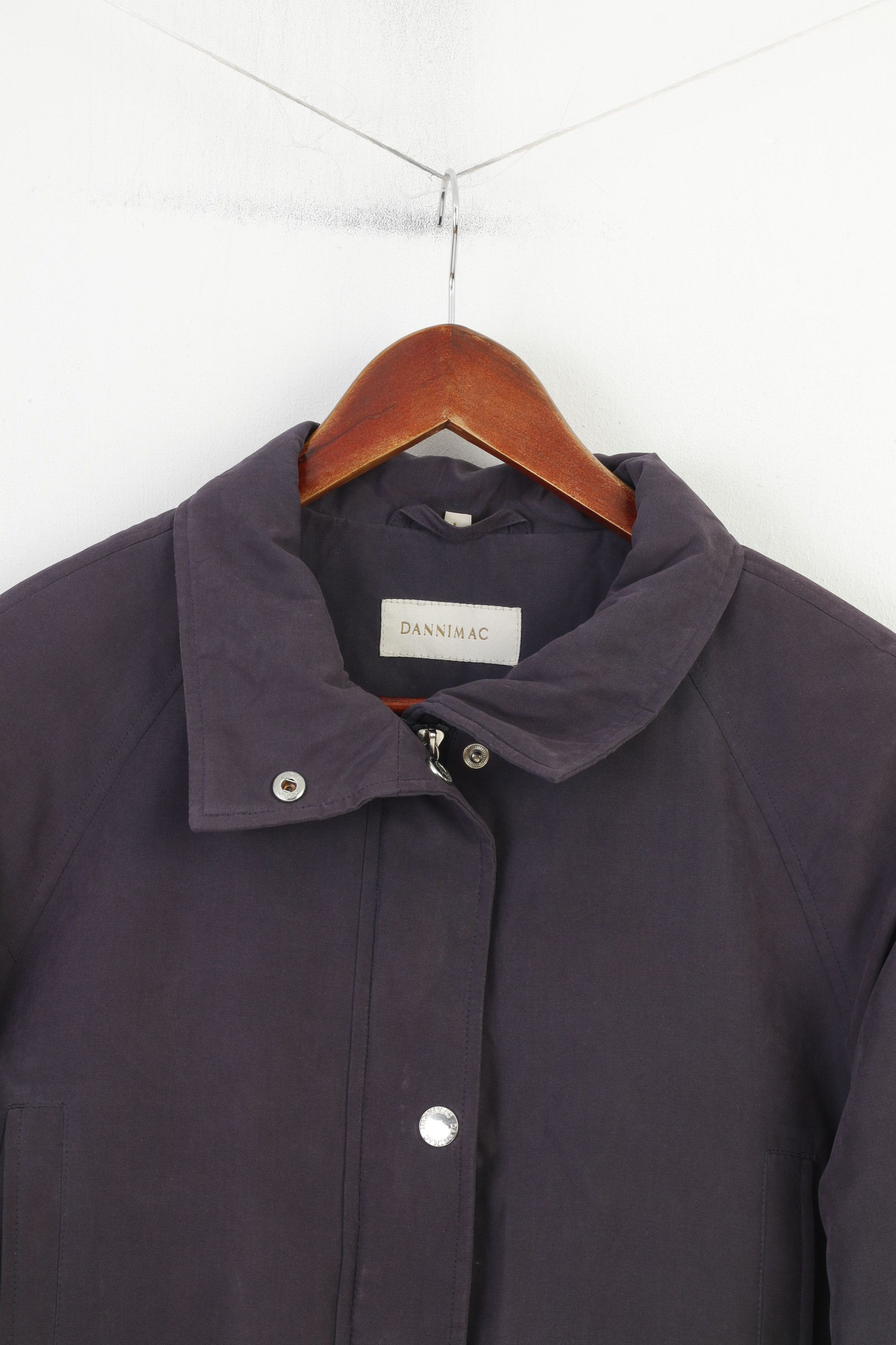 Vintage Dannimac Women L Jacket Navy Full Zipper Pockets 11050 Size L / US 10 / IT 46 - 2 Thumbnail