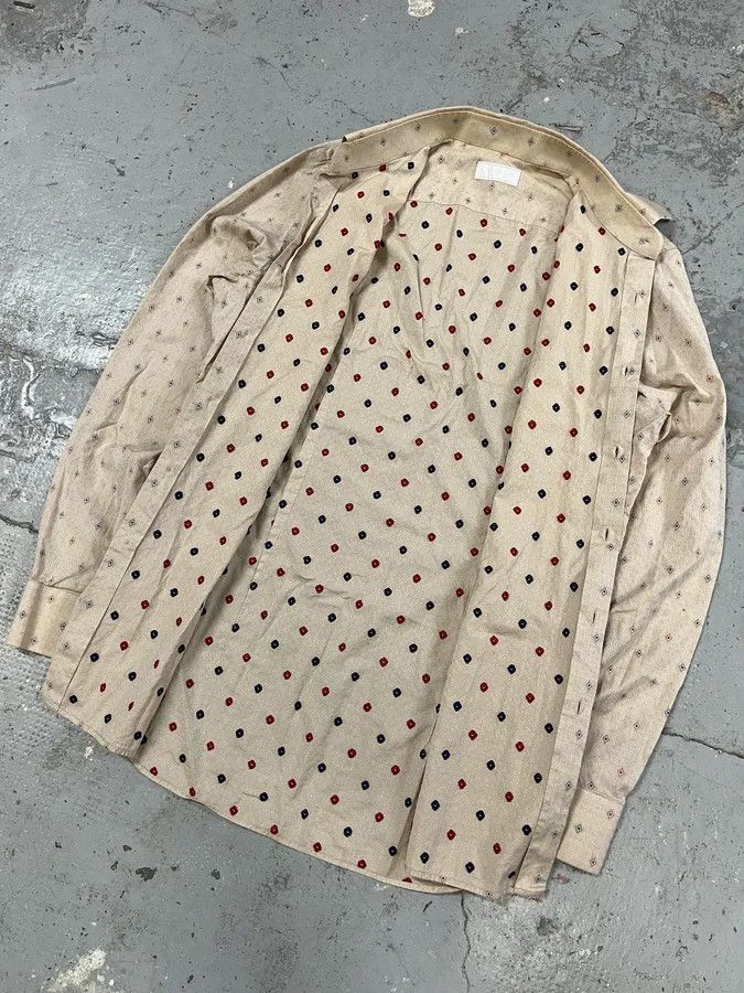 Prada × Vintage SS2017 Prada Contemporary Beige Logo Shirt Size US M / EU 48-50 / 2 - 5 Thumbnail