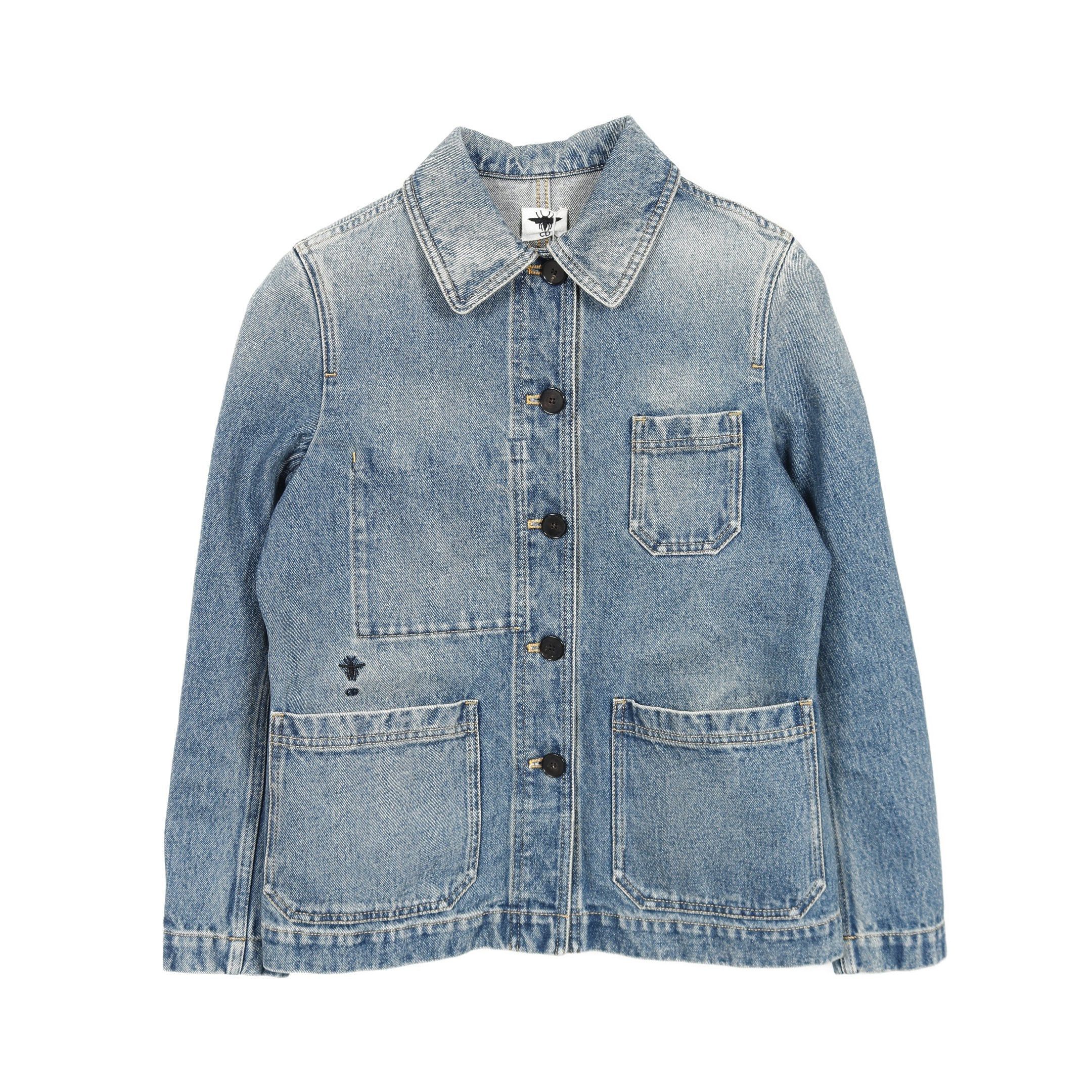 Dior Dior Bee Embroidery Denim Jacket Cotton Blue Size ONE SIZE - 1 Thumbnail