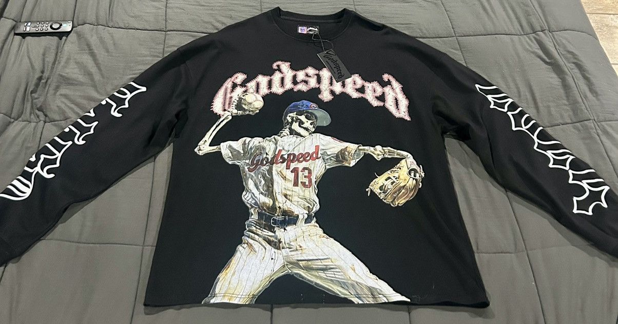 Godspeed Godspeed Strike Out L/S Tee - Washed Black size Lg Size US L / EU 52-54 / 3 - 1 Thumbnail