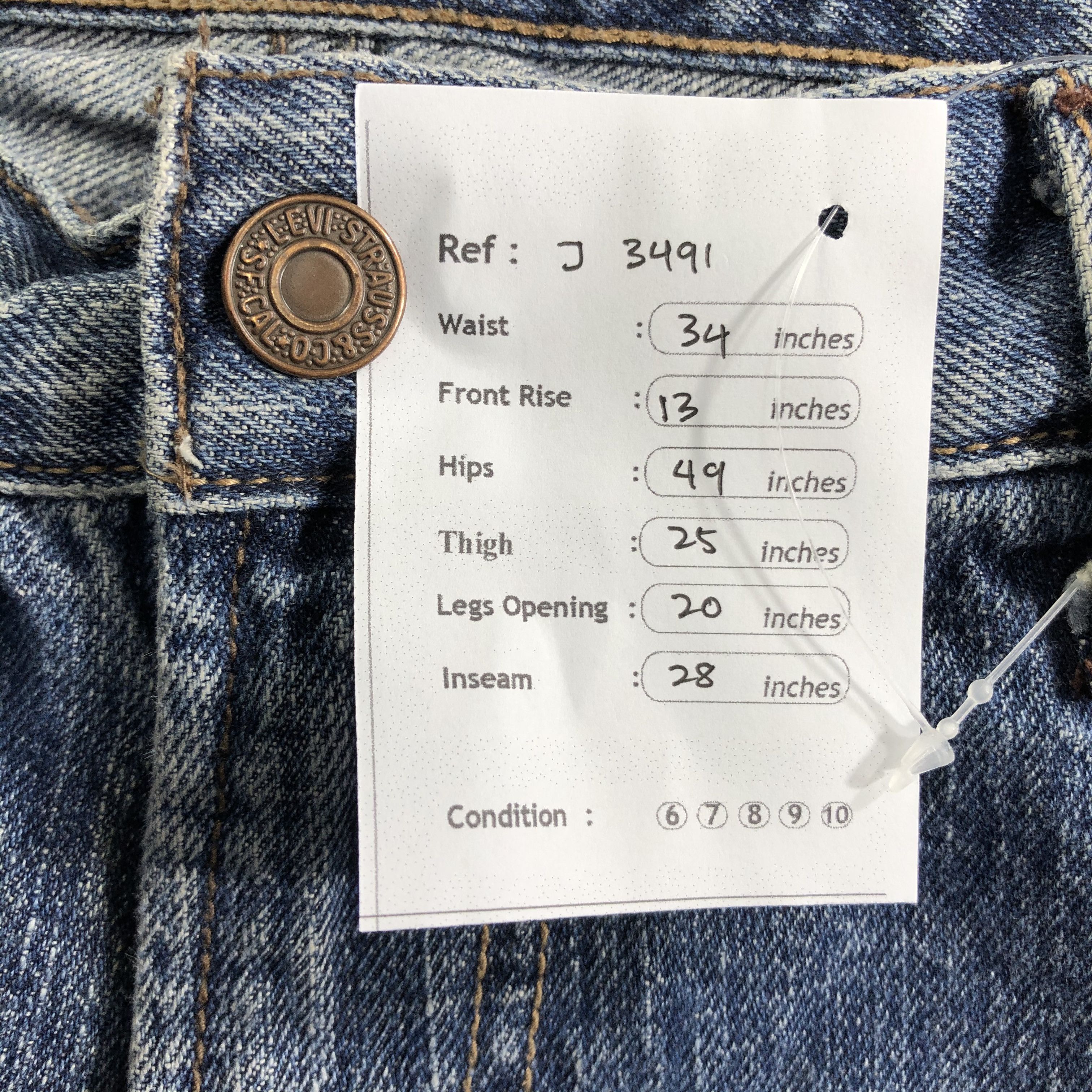 Levi's Vintage Blue Wash Levis 569 Jeans-J3491 Size US 34 / EU 50 - 12 Thumbnail
