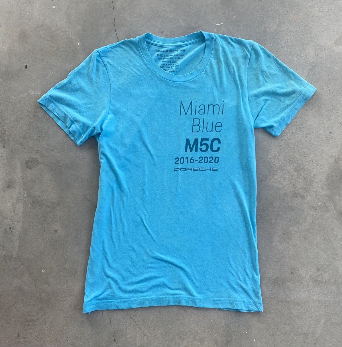 Porsche Design × Vintage PORSCHE 911 MIAMI BLUE PROMO TEE Size US S / EU 44-46 / 1 - 2 Thumbnail