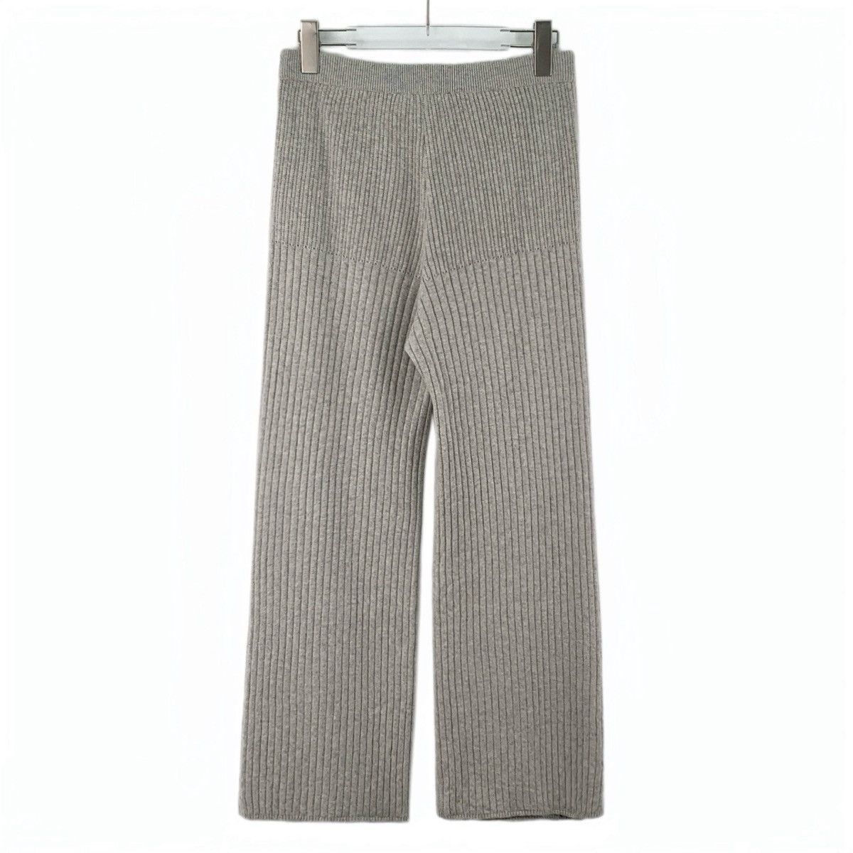 Loro Piana Loro Piana Grey Cashmere Tie Knit Wide Leg Pants K26WX Size 28" / US 6 / IT 42 - 2 Thumbnail