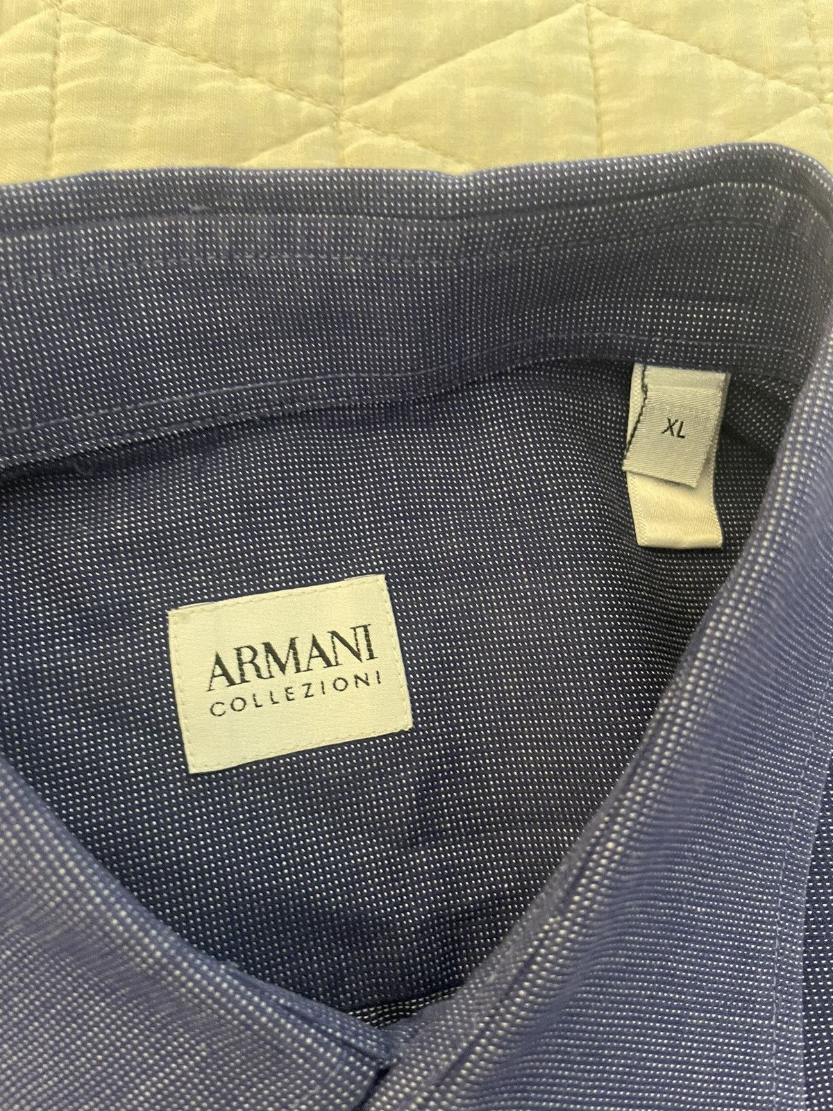 Armani Collezioni Micro Nailhead Shirt Size US XL / EU 56 / 4 - 6 Thumbnail