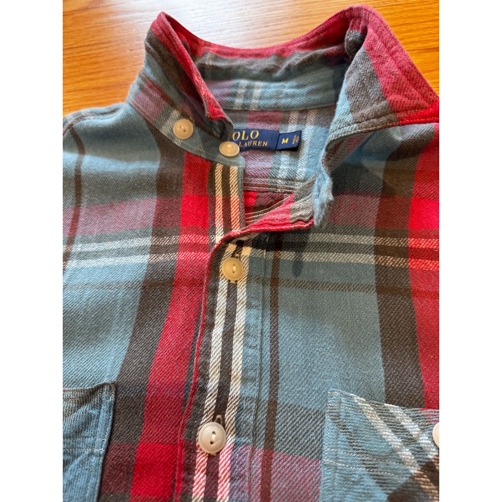 Polo Ralph Lauren Polo RL | Brushed Cotton Work Shirt with Chin Strap Size US M / EU 48-50 / 2 - 6 Thumbnail
