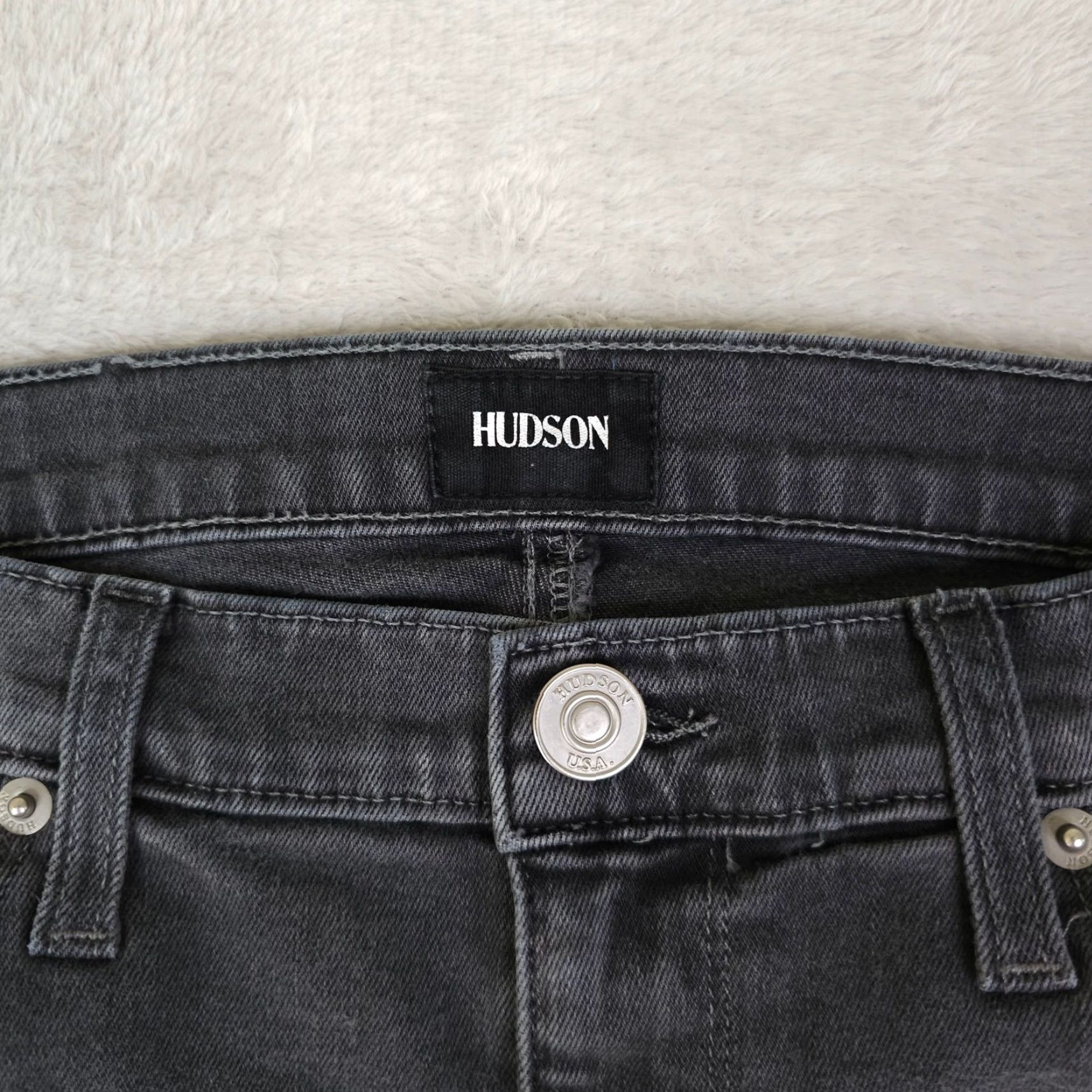 Hudson Hudson Jeans Womens 28 Gray Nico Mid Rise Crop Super Skinny Ankle Zip Stretch Jeans Size 28" / US 6 / IT 42 - 3 Thumbnail