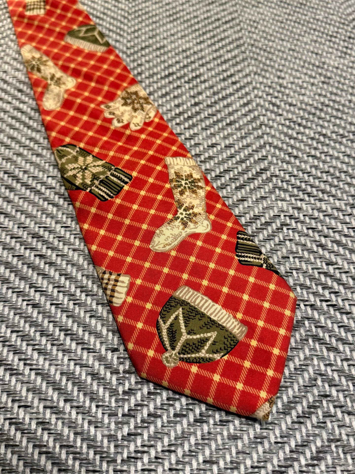 Jean Paul Gaultier Jean Paul Gaultier Christmas Plaid Tie with Glove K24 Size ONE SIZE - 3 Thumbnail