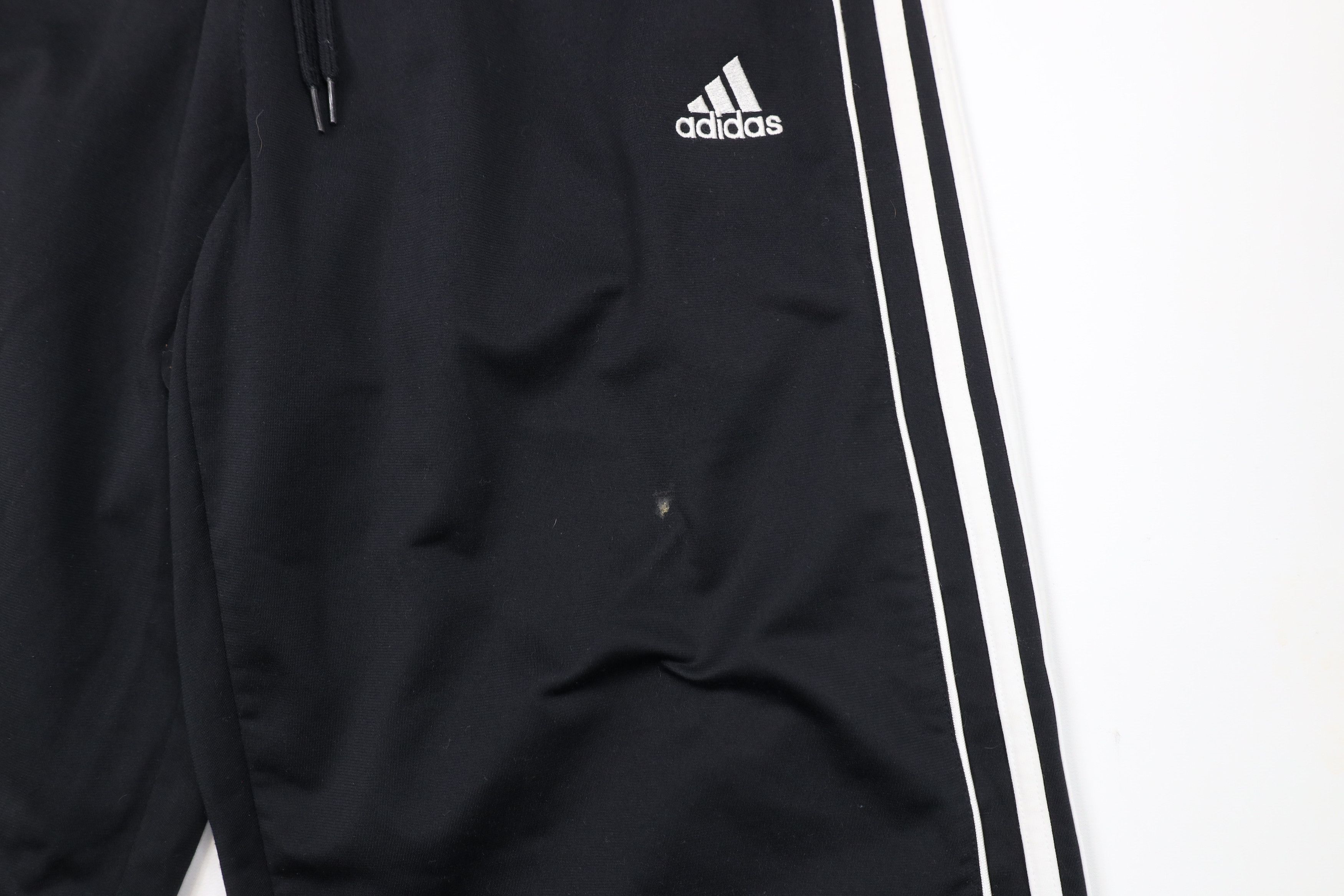 Adidas × Vintage Vintage 90s Y2K Adidas Striped Wide Leg Sweatpants Black Size US 36 / EU 52 - 5 Thumbnail