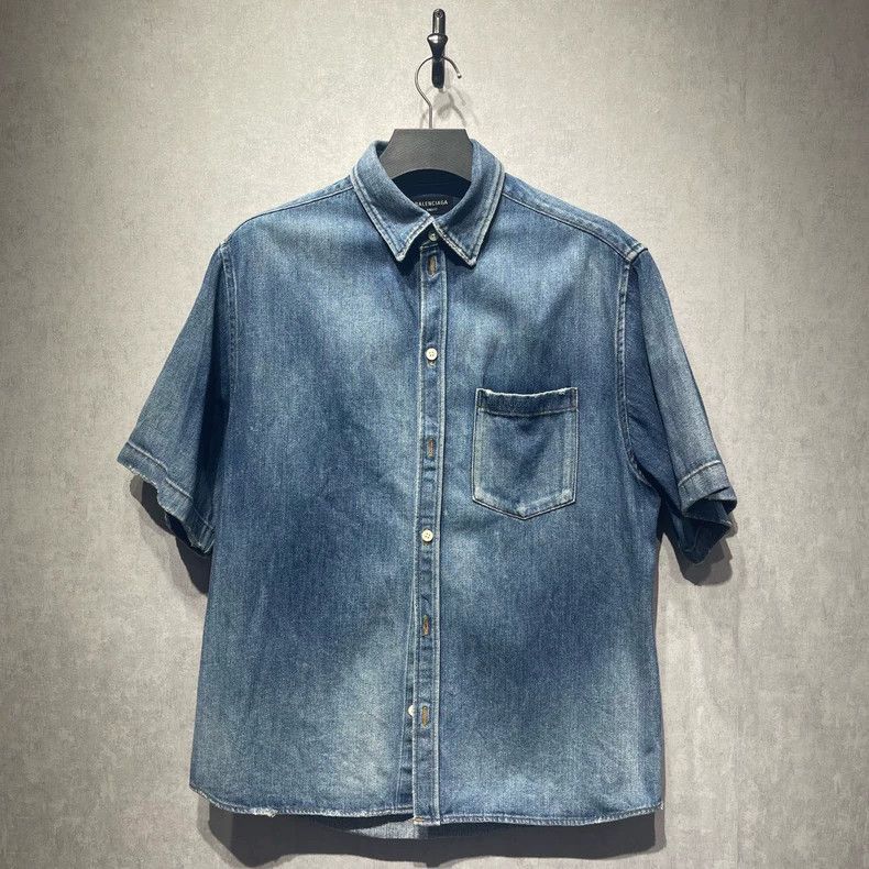 Balenciaga Denim Short Sleeve Shirt