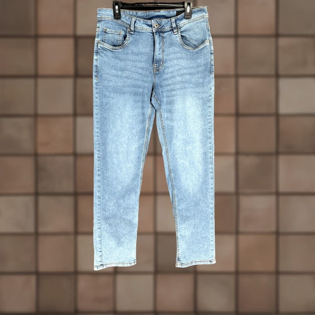 Denime The Perfect Jean NYC Jeans Mens 32x32 Blue Wash Athletic Fit Stretch Denim Shirt? Size US 32 / EU 48 - 1 Thumbnail
