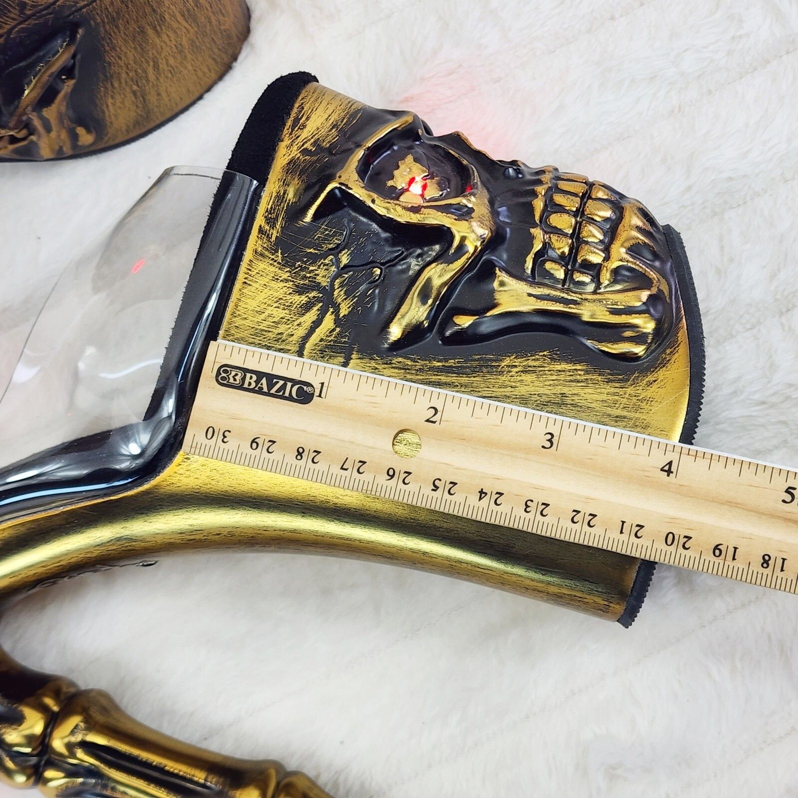 Other Rapture Clear Upper Gold Brass Skull & Bones 8" High Heel Pl Size US 6 / IT 36 - 7 Thumbnail