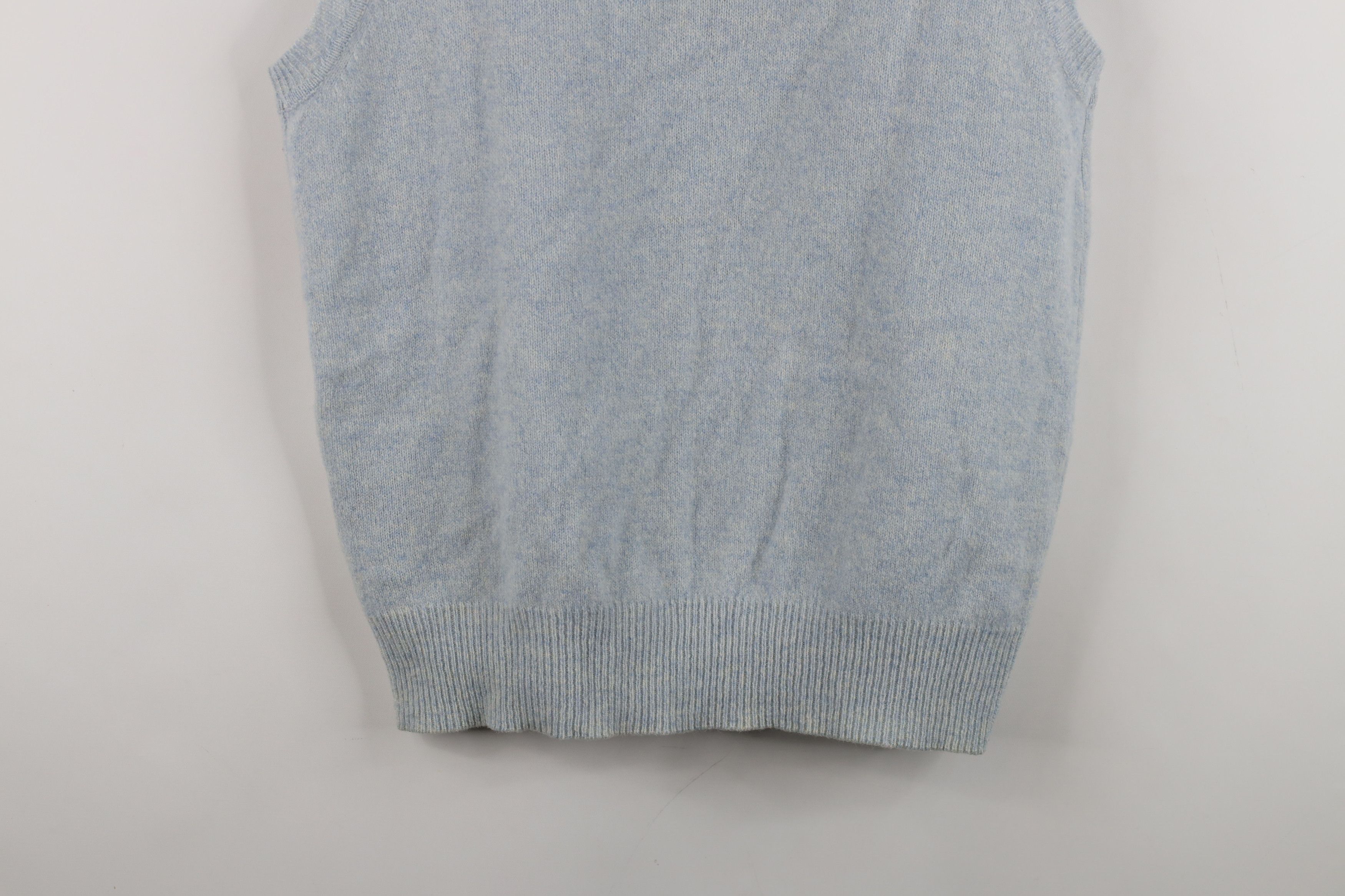 Nautica Vintage 90s Nautica Wool Knit V-Neck Sweater Vest Light Blue Size US L / EU 52-54 / 3 - 11 Thumbnail