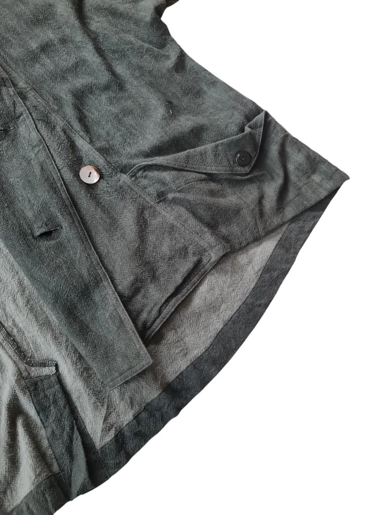 Issey Miyake Art Mix Japan Asymmetric Draped Hooded / Darkwear Lagenlook Size US L / EU 52-54 / 3 - 5 Thumbnail