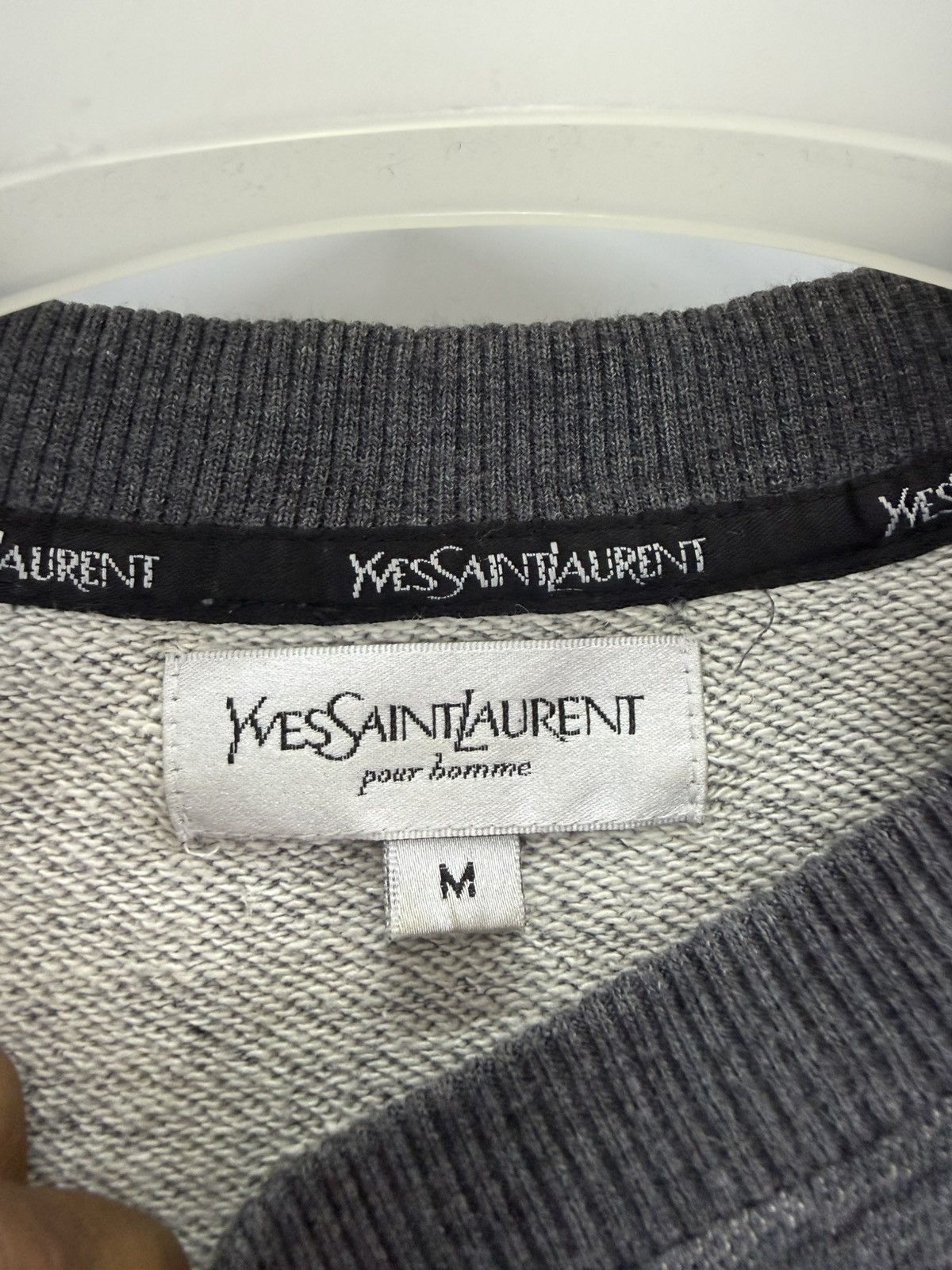 Yves Saint Laurent 🔥 YvesSaintLaurent YSL Embroided Spellout Logo Sweatshirt -M Size US S / EU 44-46 / 1 - 8 Thumbnail