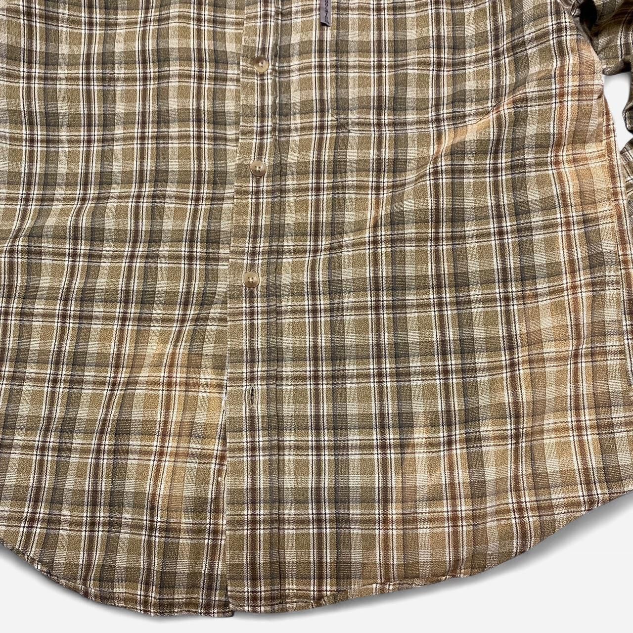 Woolrich Woolen Mills Vintage Woolrich beige, brown and green flannel shirt Size US M / EU 48-50 / 2 - 2 Thumbnail