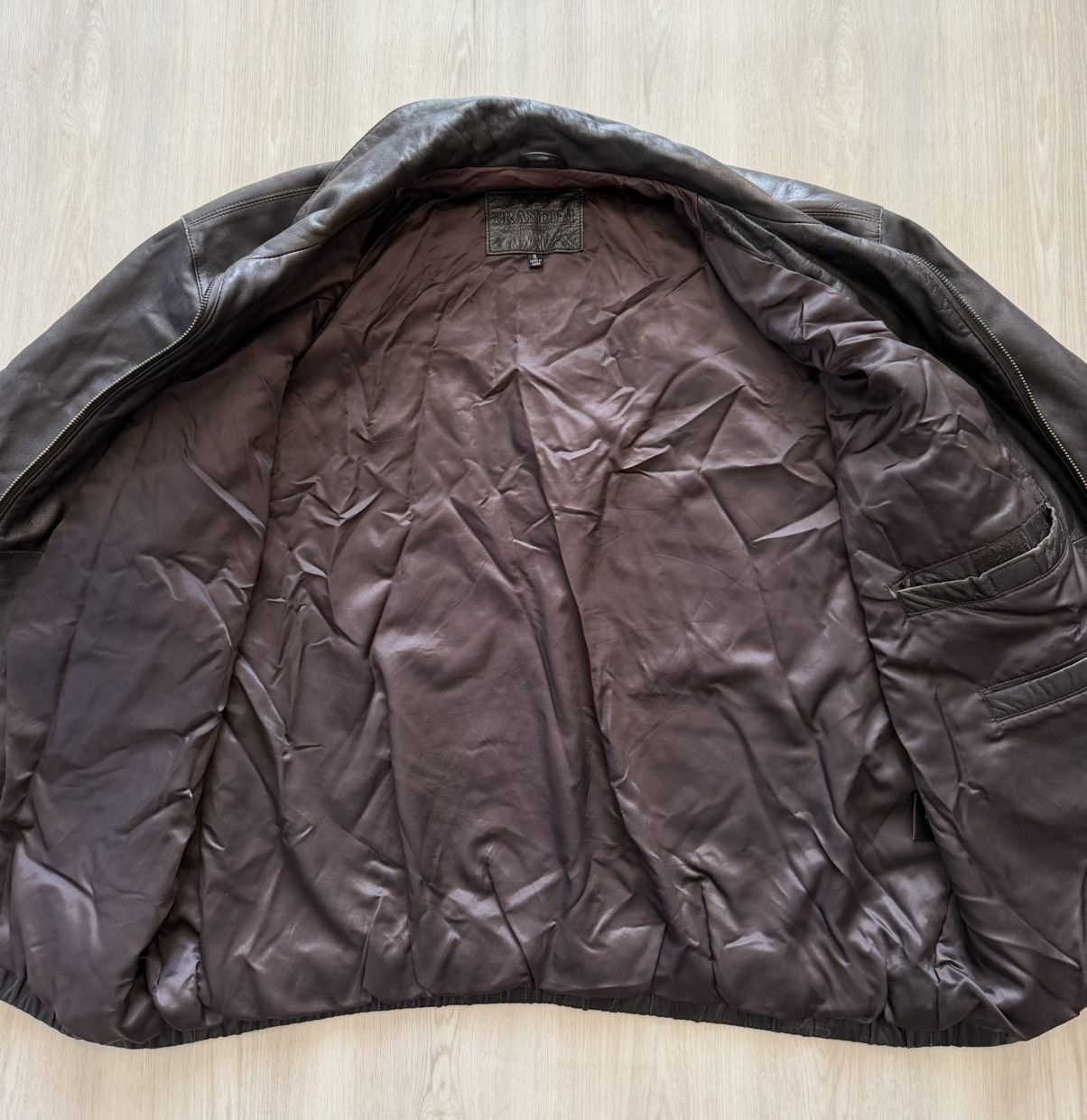 Brandini Vintage Brandini Leather Bomber Flight Jacket Sz XL Size US XL / EU 56 / 4 - 8 Thumbnail